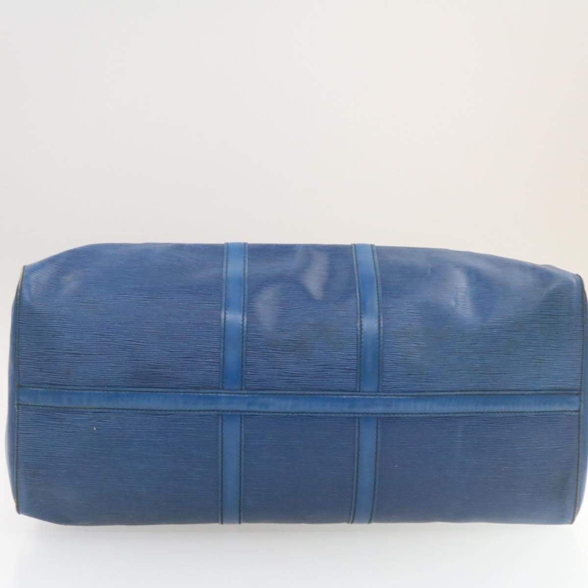 Louis Vuitton LOUIS VUITTON Epi Keepall 55 Boston Bag Blue VI8906