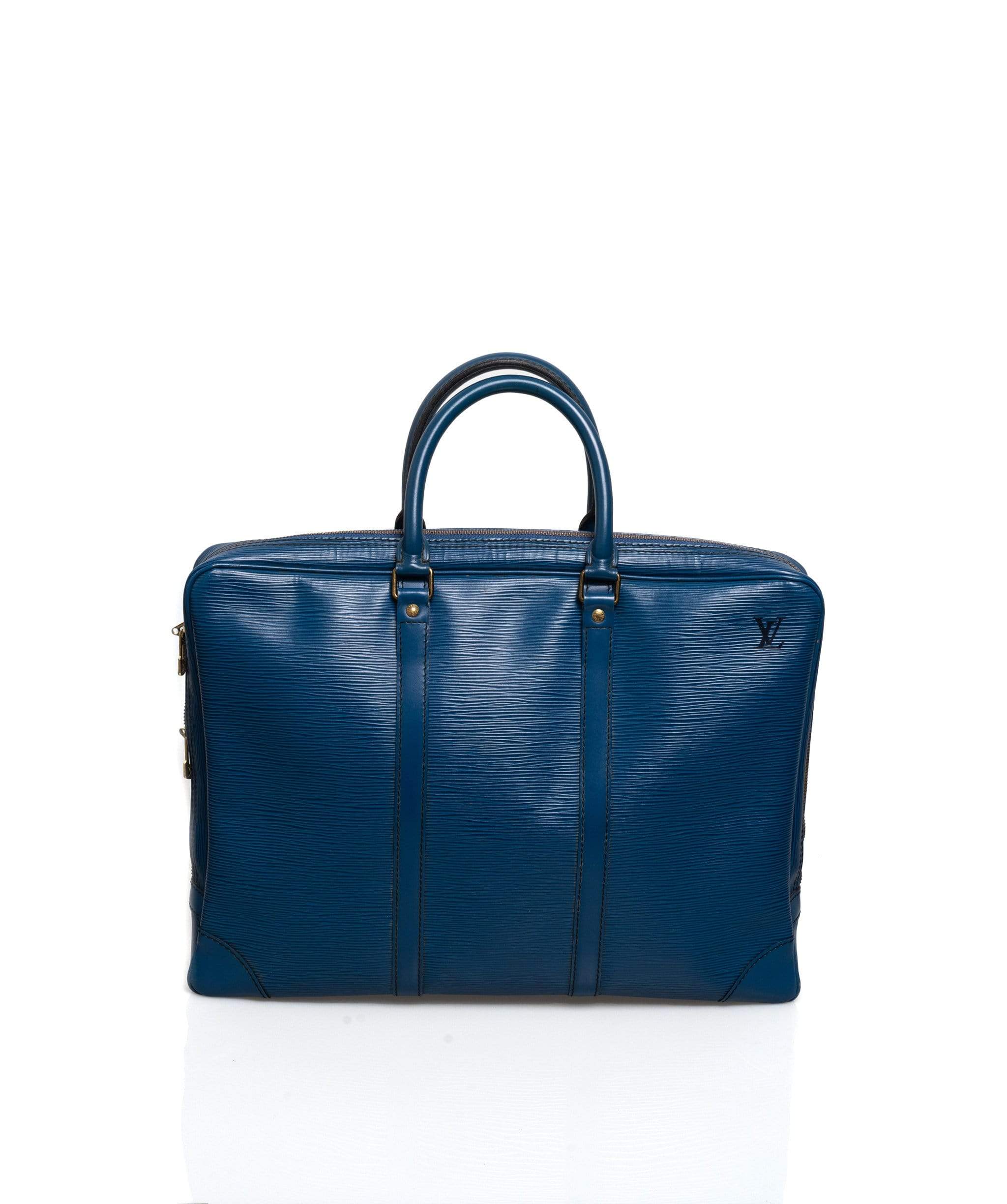 Louis Vuitton Louis Vuitton Epi Porte Documents Voyage Hand Bag in Toledo Blue VI1901 NW3873