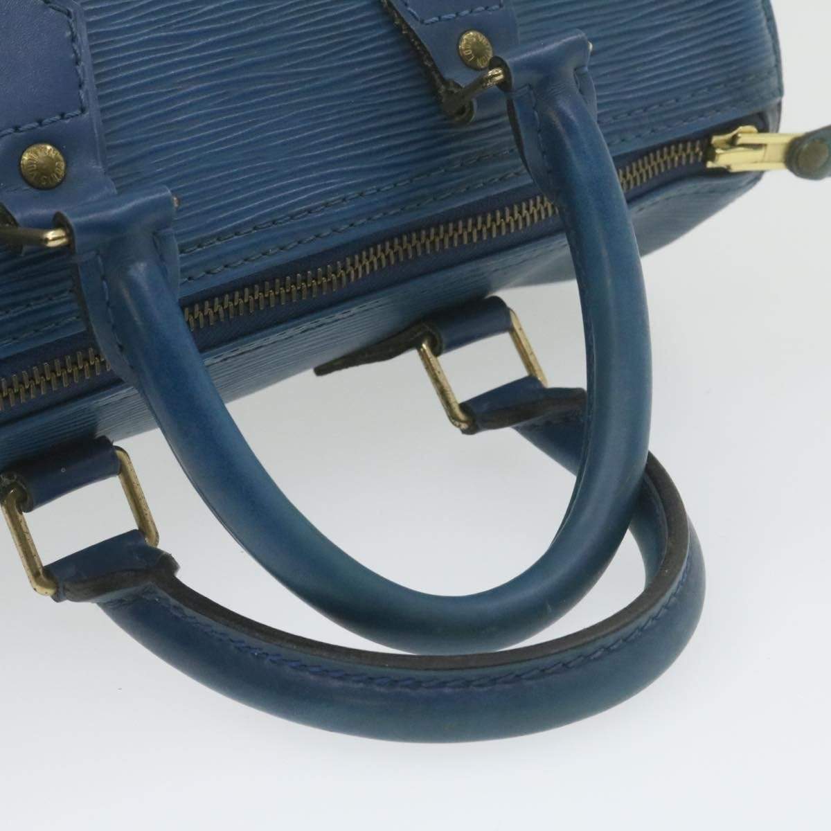 Louis Vuitton LOUIS VUITTON Epi Speedy 25 in Toledo Blue Hand Bag MW2197