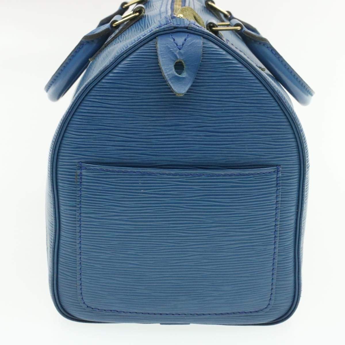 Louis Vuitton LOUIS VUITTON Epi Speedy 30 Hand Bag Toledo Blue LV VI1923