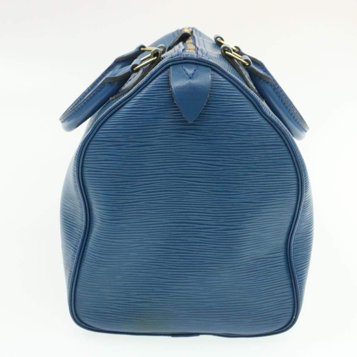 Louis Vuitton LOUIS VUITTON Epi Speedy 30 Hand Bag Toledo Blue LV VI1923