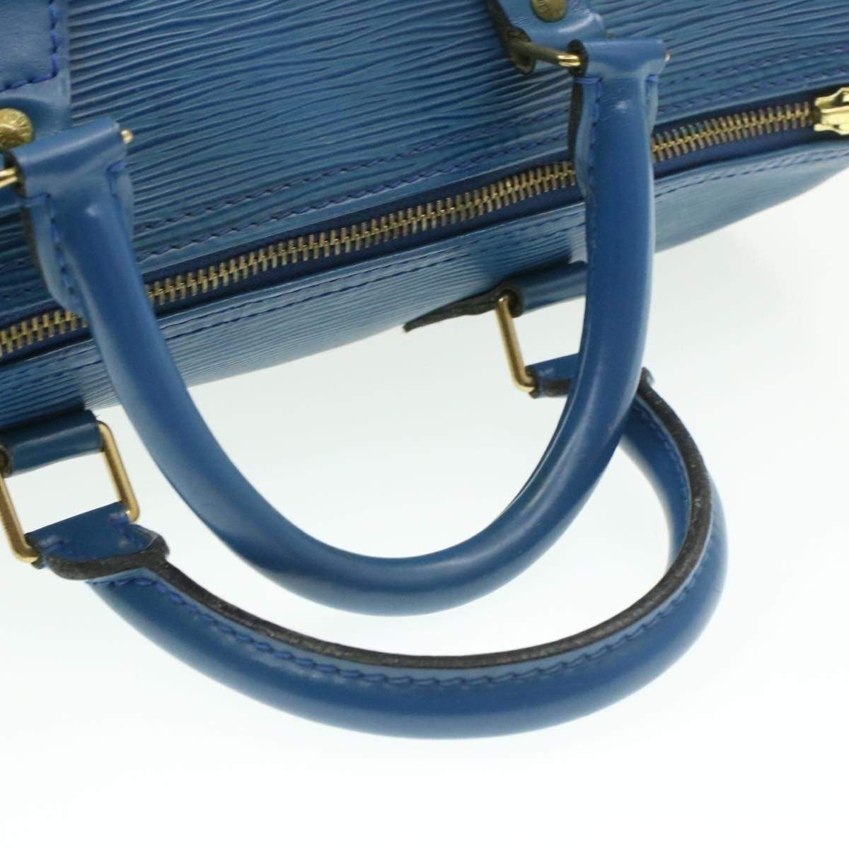 Louis Vuitton LOUIS VUITTON Epi Speedy 30 Hand Bag Toledo Blue LV VI1923