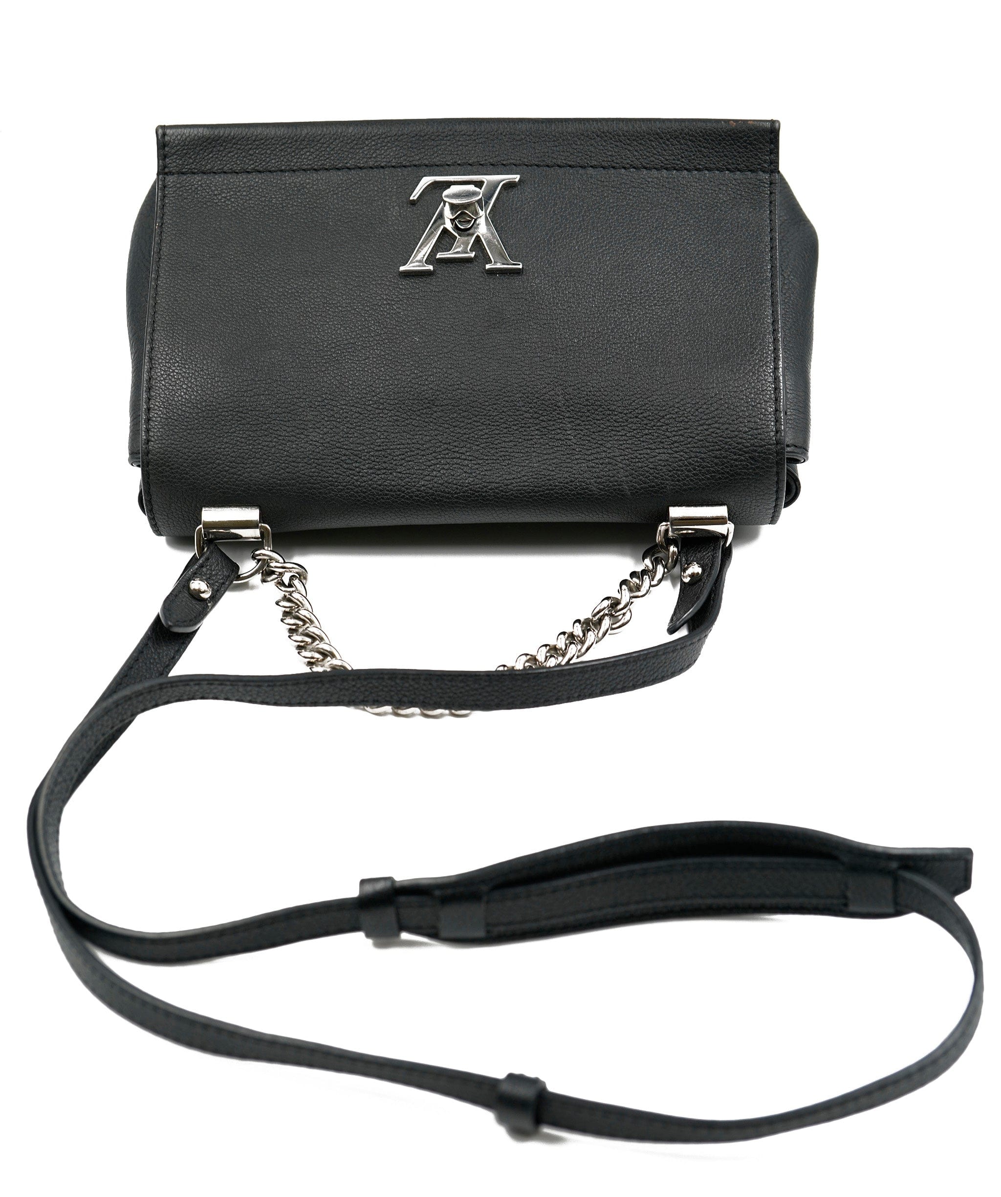 Louis Vuitton Louis Vuitton Lockme Black Leather Bag SHW - AGL2008