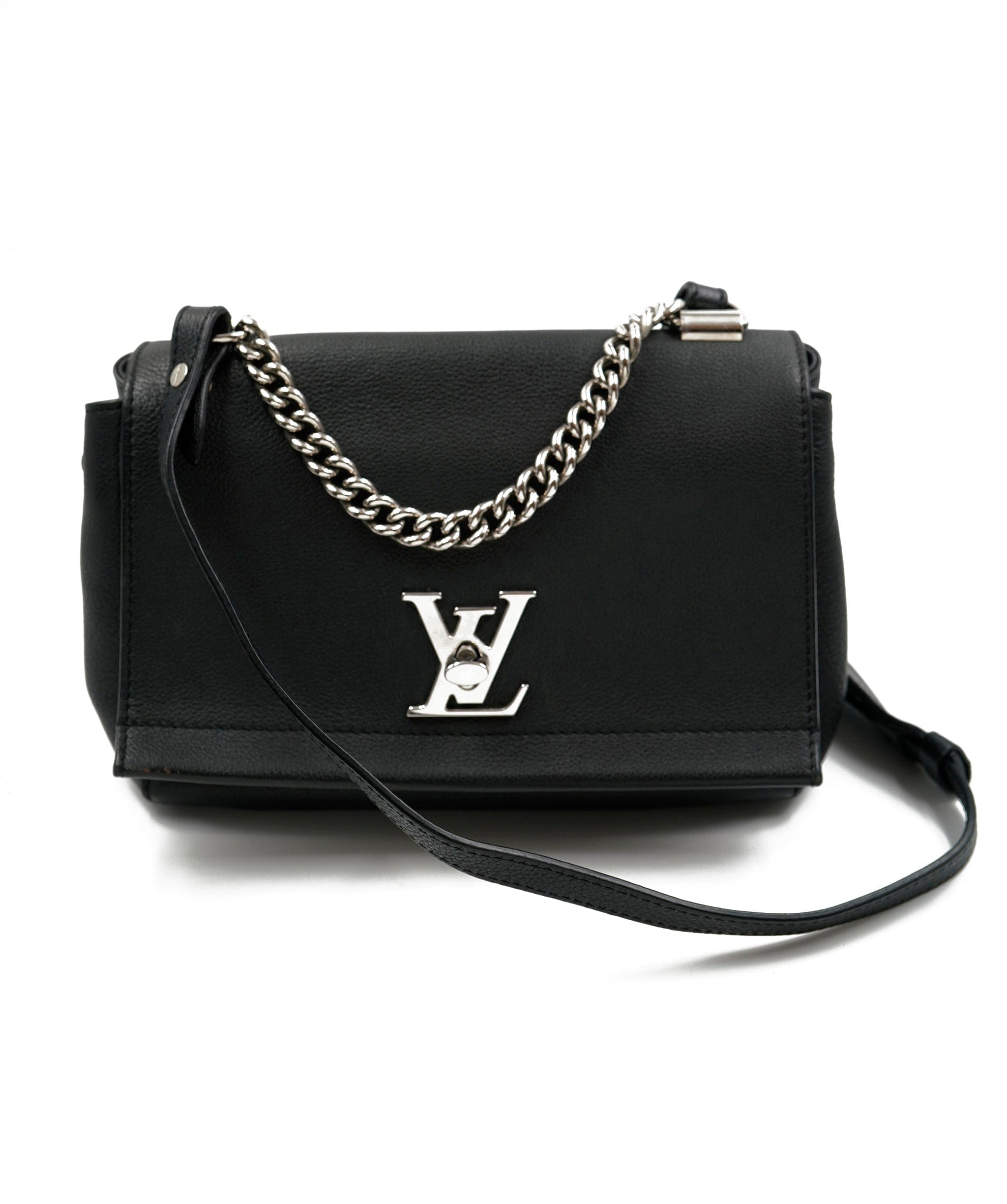 Louis Vuitton Louis Vuitton Lockme Black Leather Bag SHW - AGL2008