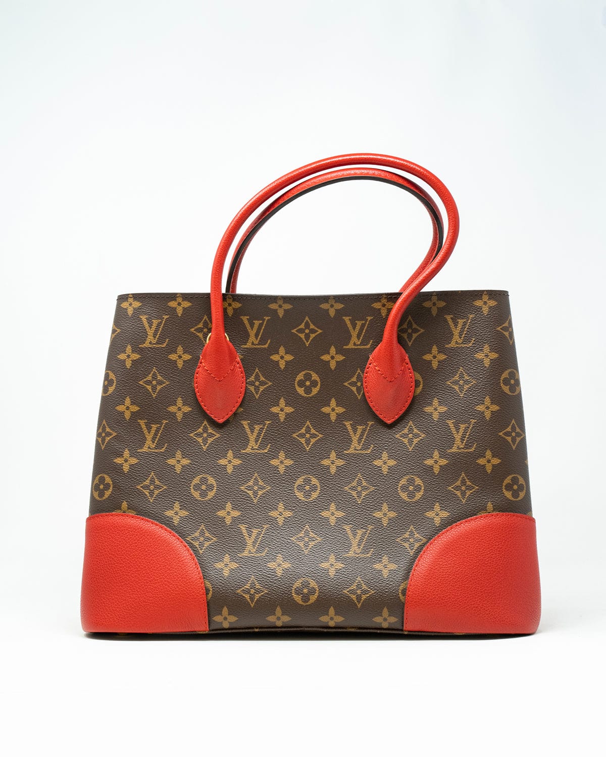 Louis Vuitton Louis Vuitton monogram canvas tote bag with red leather trims - AJL0003