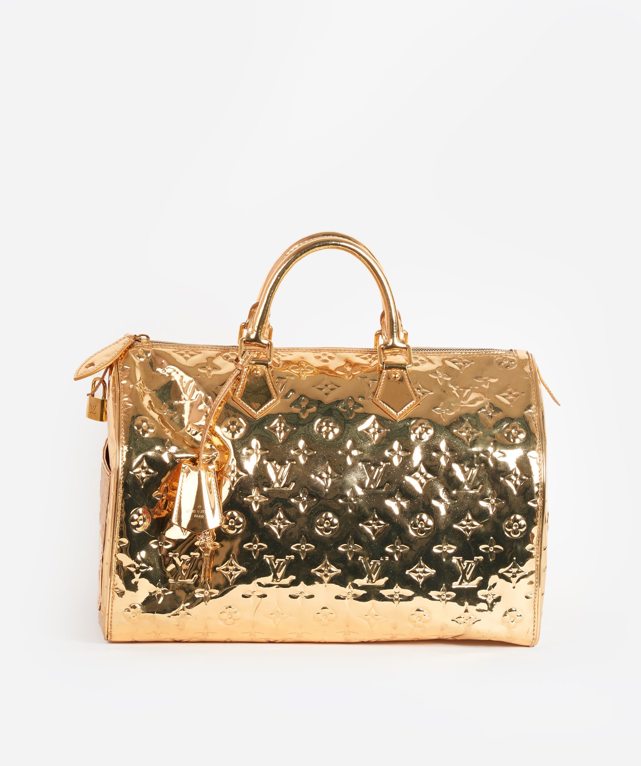 Louis Vuitton LOUIS VUITTON Monogram Gold Mirror Speedy 35