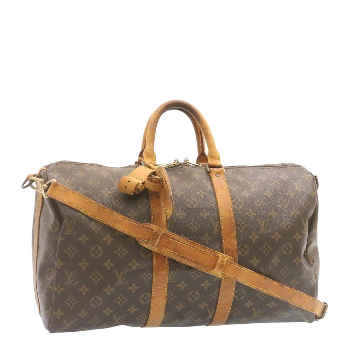 Louis Vuitton LOUIS VUITTON Monogram Keepall Bandouliere 45 Boston Bag with Strap - AWL1433