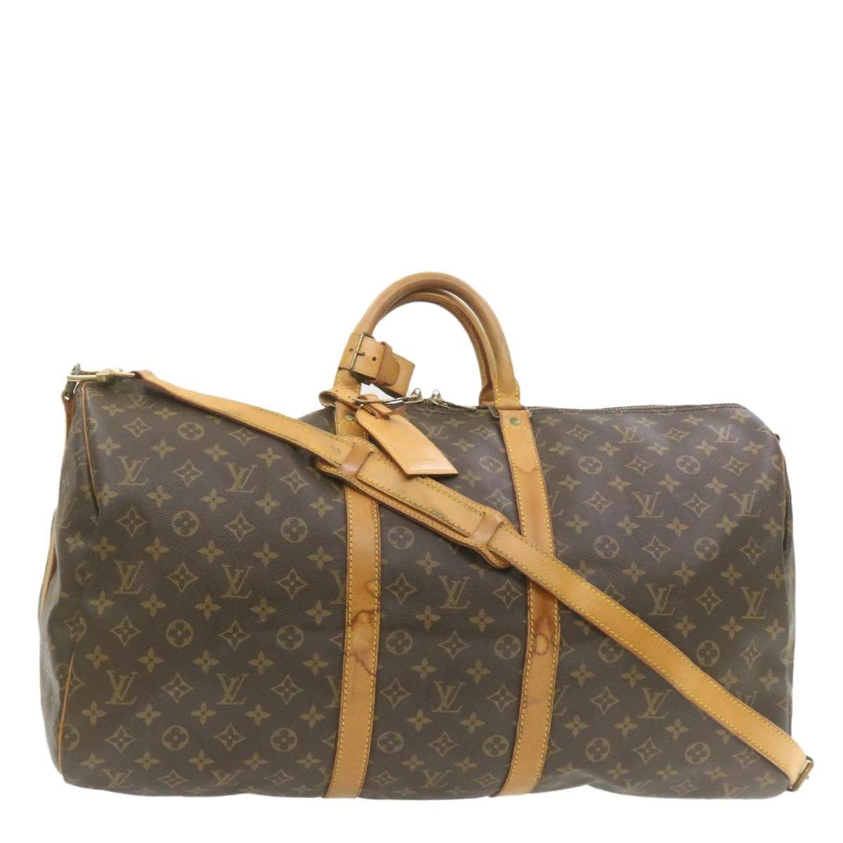 Louis Vuitton LOUIS VUITTON Monogram Keepall Bandouliere 55 Boston Bag M41414 LV Auth yt142