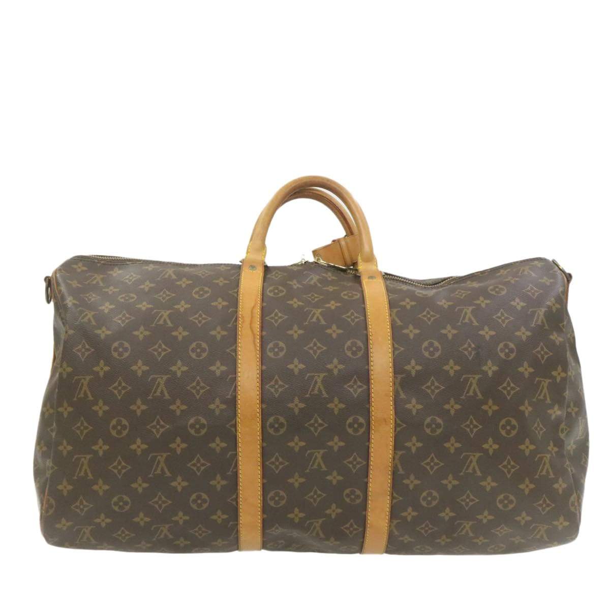 Louis Vuitton LOUIS VUITTON Monogram Keepall Bandouliere 55 Boston Bag M41414 LV Auth yt142