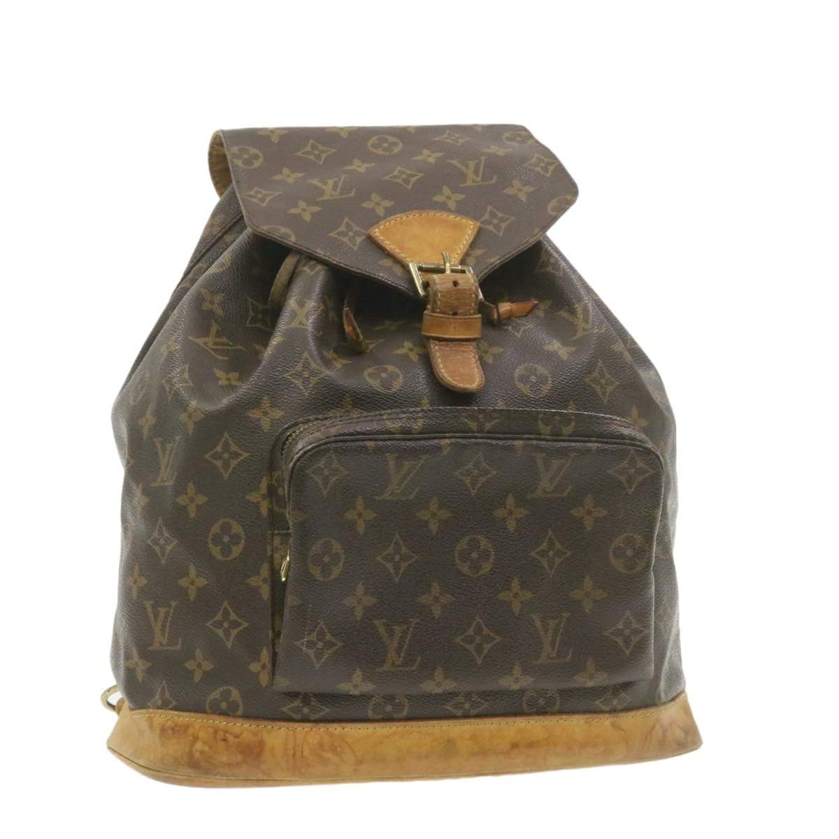 Louis Vuitton LOUIS VUITTON Monogram Montsouris GM Backpack Knapsack M51135 LV Auth 20814