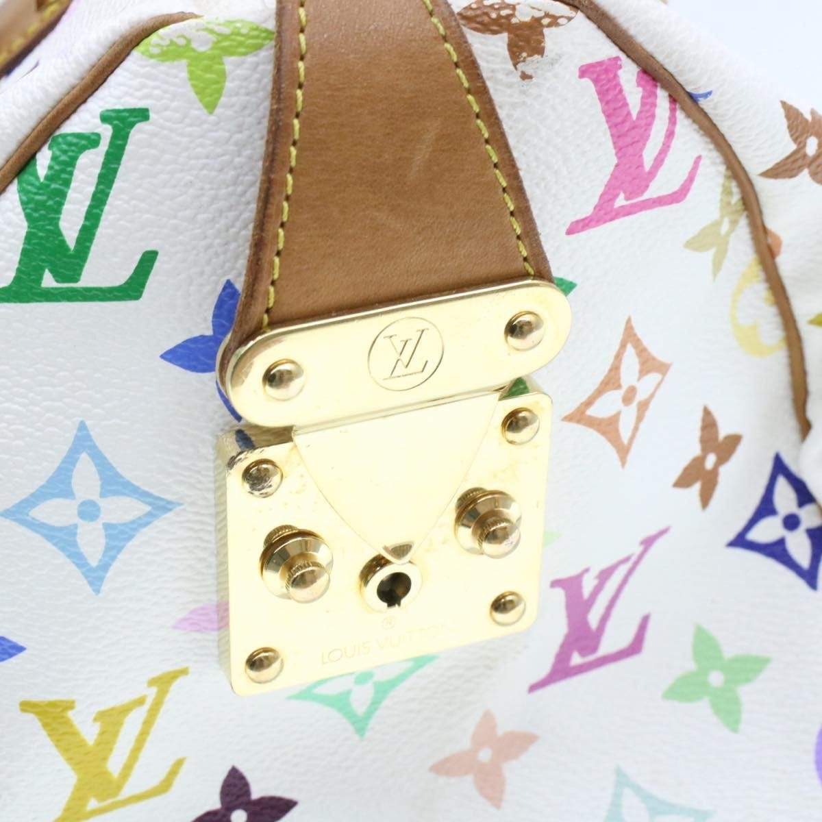 Louis Vuitton LOUIS VUITTON Monogram Murakami White Speedy 30 Hand Bag SP0013