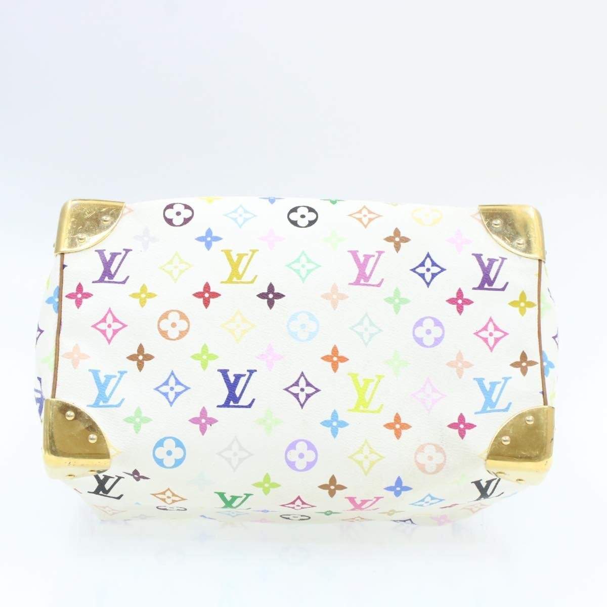 Louis Vuitton LOUIS VUITTON Monogram Murakami White Speedy 30 Hand Bag SP0013