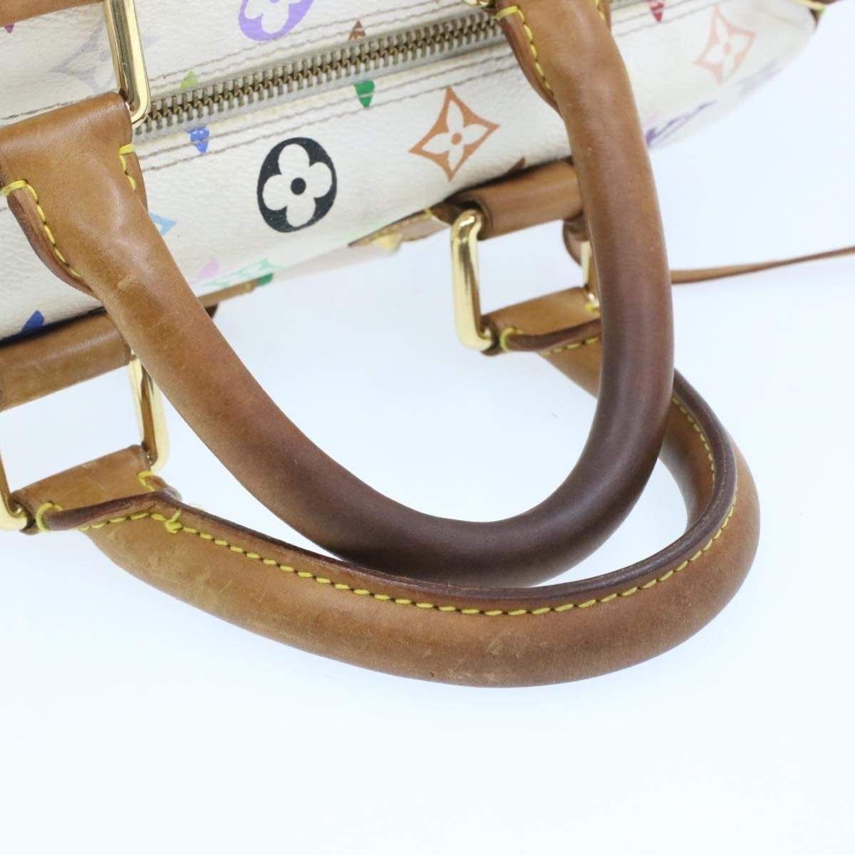 Louis Vuitton LOUIS VUITTON Monogram Murakami White Speedy 30 Hand Bag SP0013