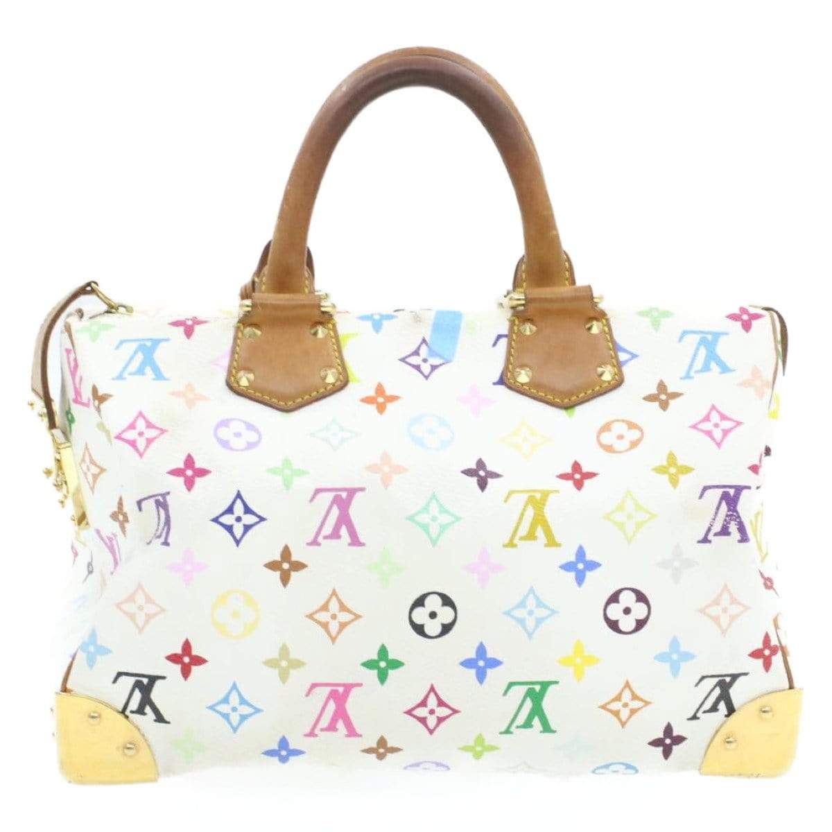 Louis Vuitton LOUIS VUITTON Monogram Murakami White Speedy 30 Hand Bag SP0013