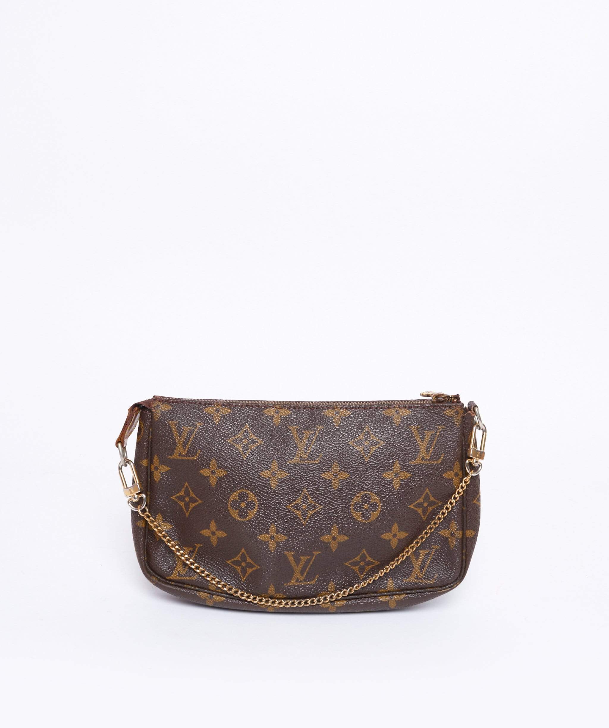 Louis Vuitton LOUIS VUITTON Monogram Pochette AR1928 with gold chain strap