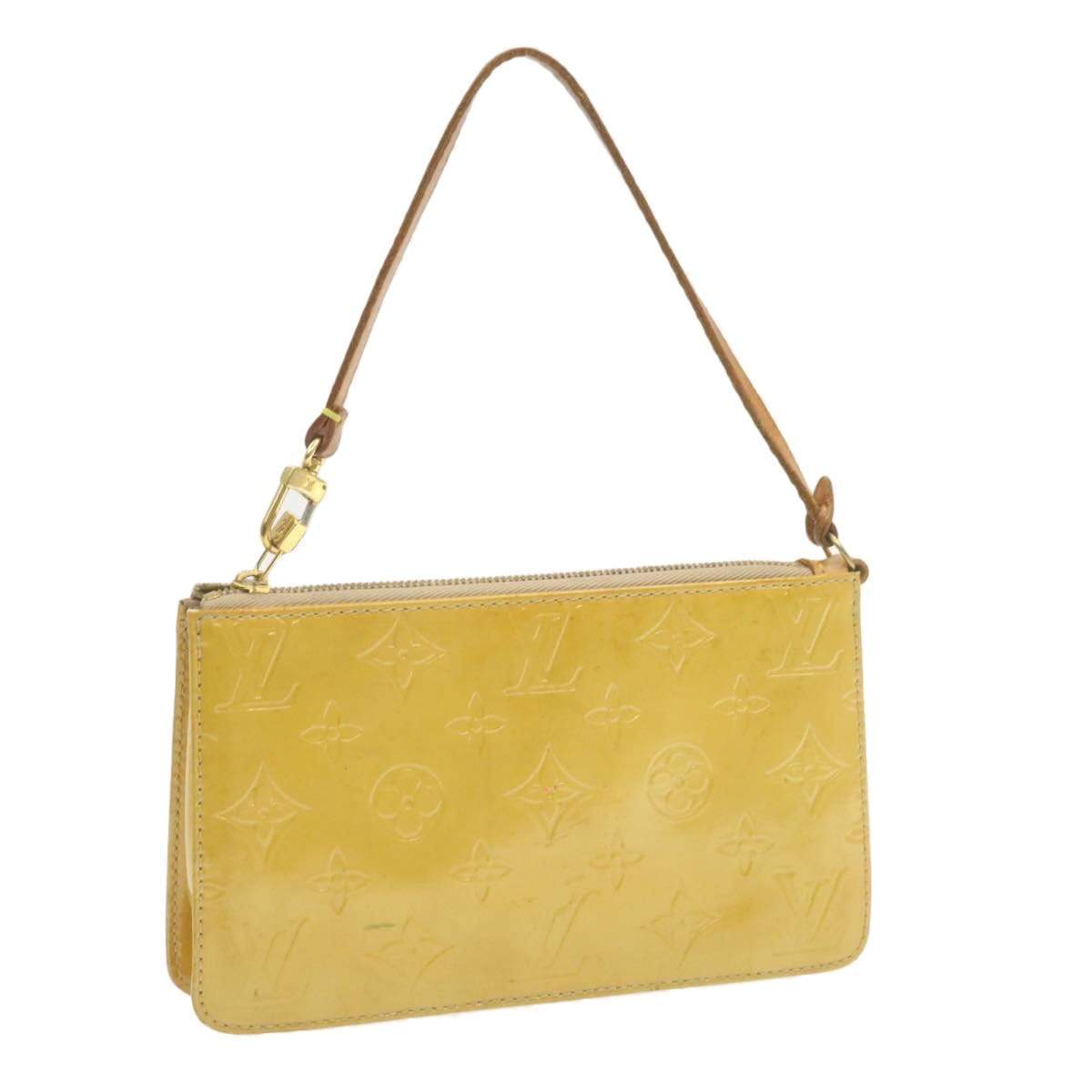 Louis Vuitton LOUIS VUITTON Monogram Vernis Lexington Pouch Beige TH0978