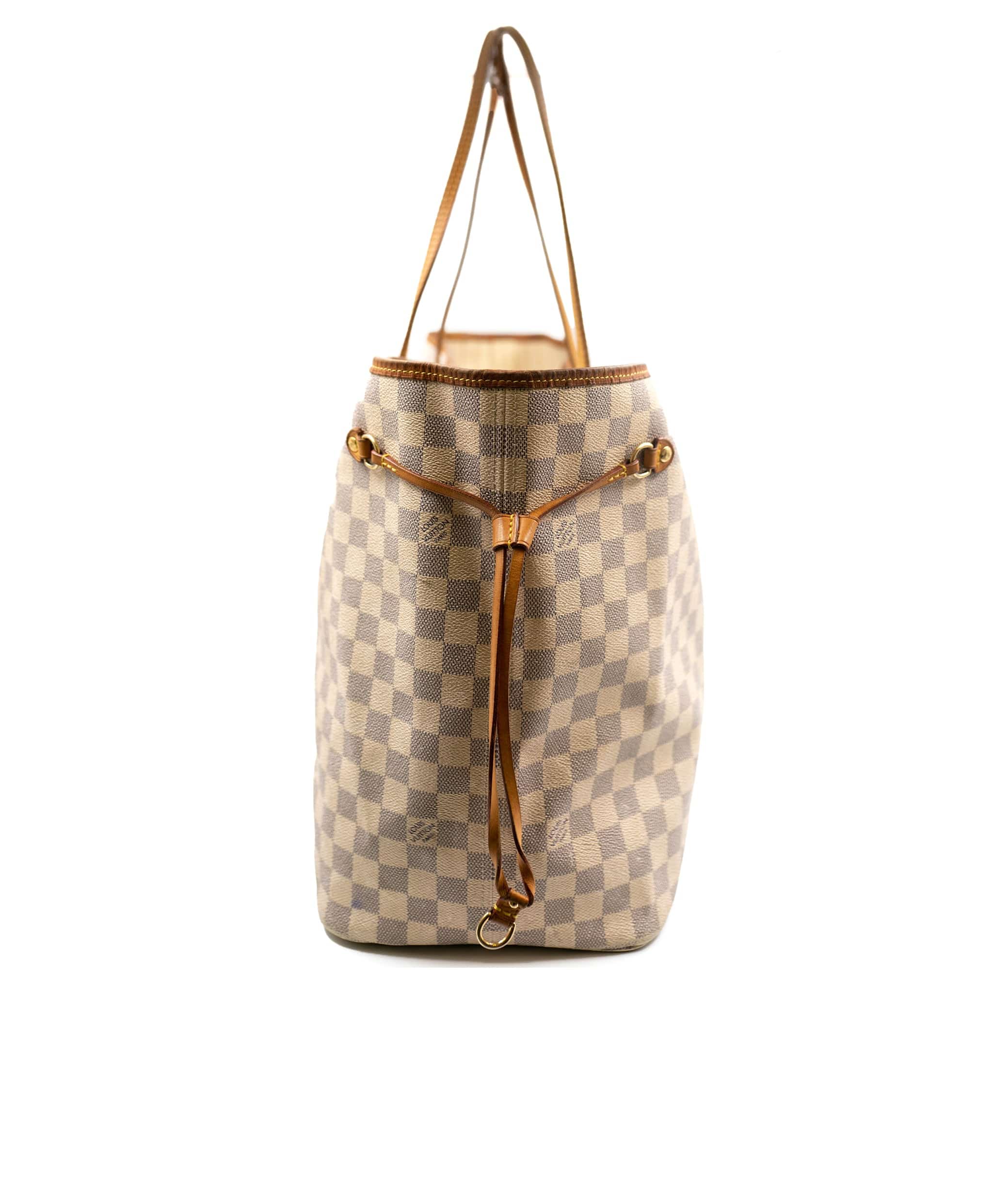 Louis Vuitton Louis Vuitton Neverfull MM Ivory Damier Azur Golden Brass A - AWL2391