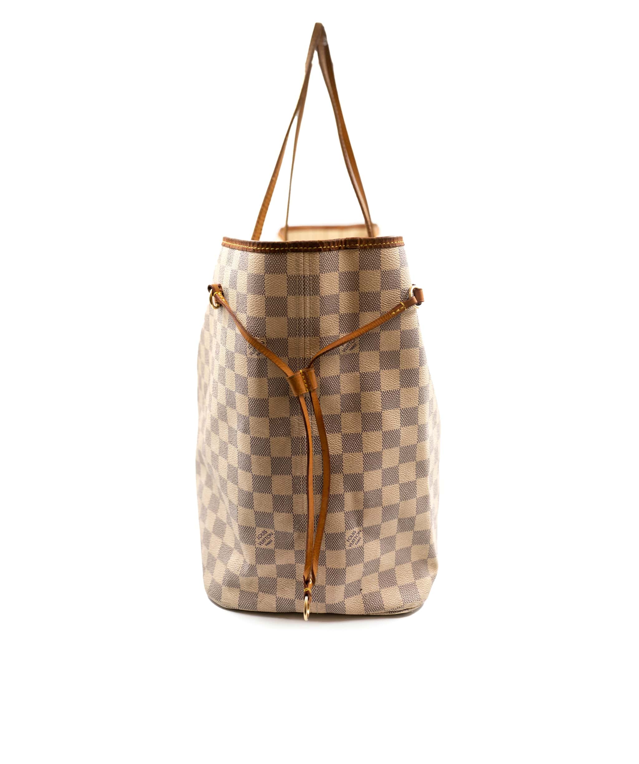 Louis Vuitton Louis Vuitton Neverfull MM Ivory Damier Azur Golden Brass A - AWL2391