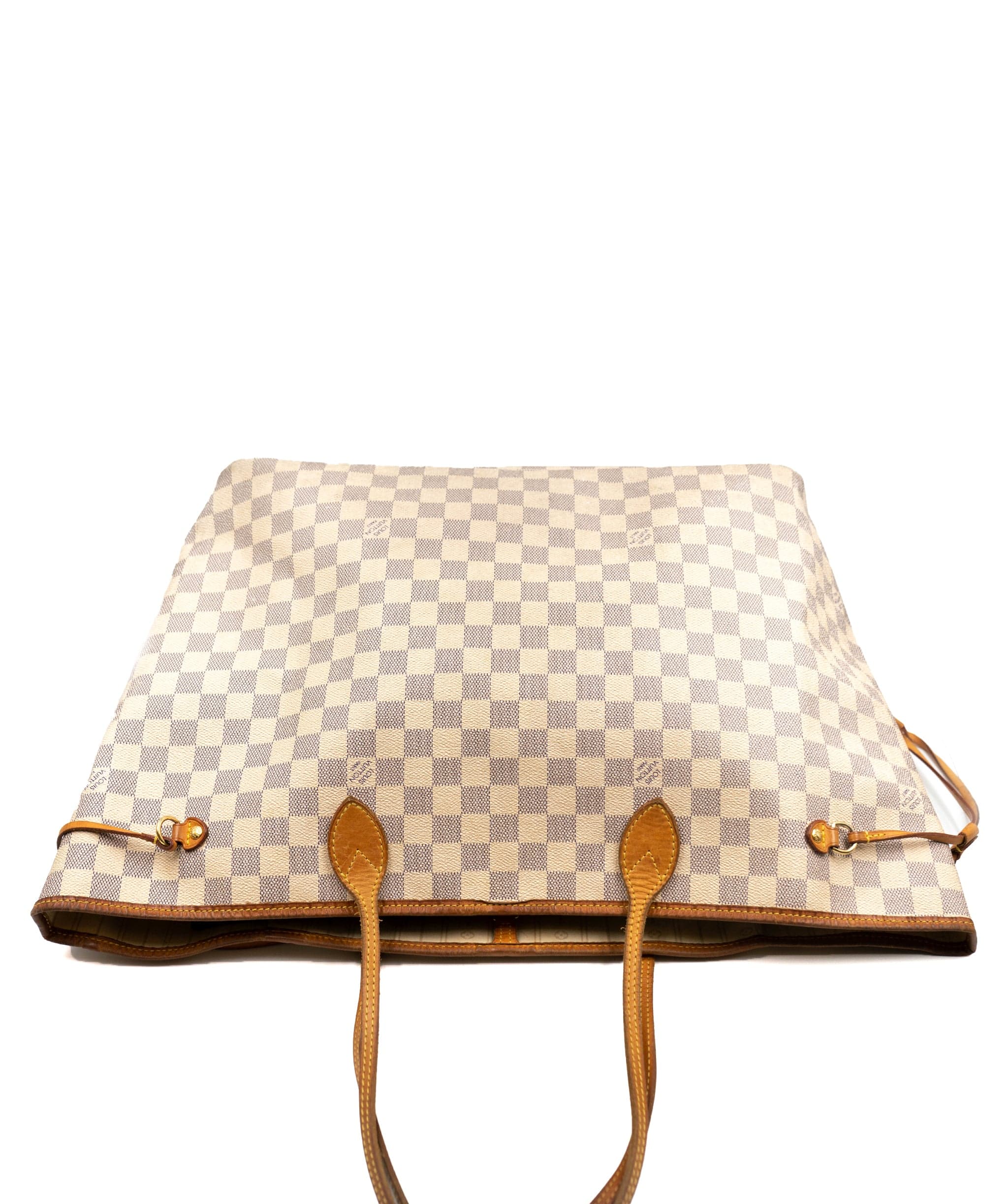 Louis Vuitton Louis Vuitton Neverfull MM Ivory Damier Azur Golden Brass A - AWL2391