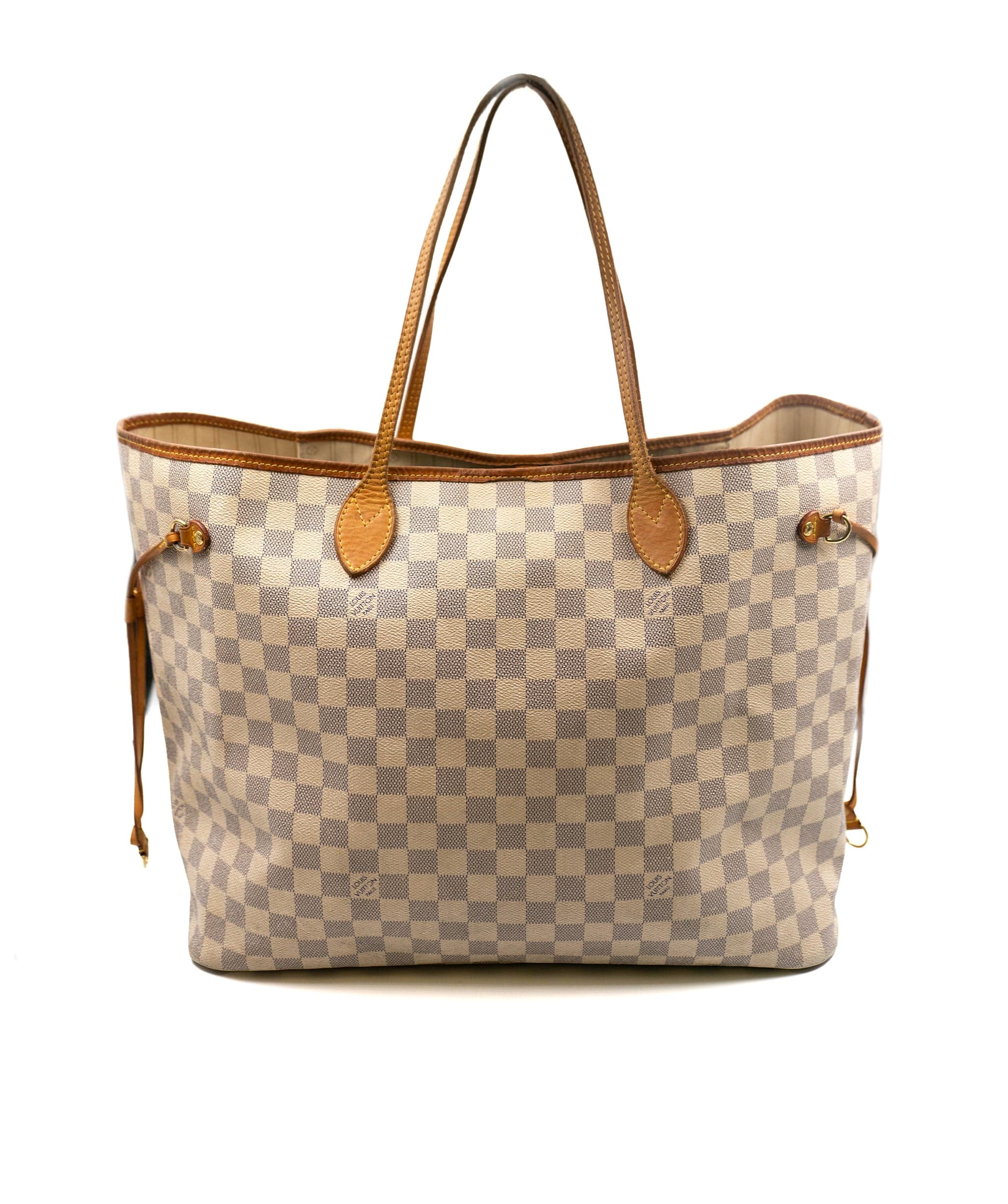 Louis Vuitton Louis Vuitton Neverfull MM Ivory Damier Azur Golden Brass A - AWL2391