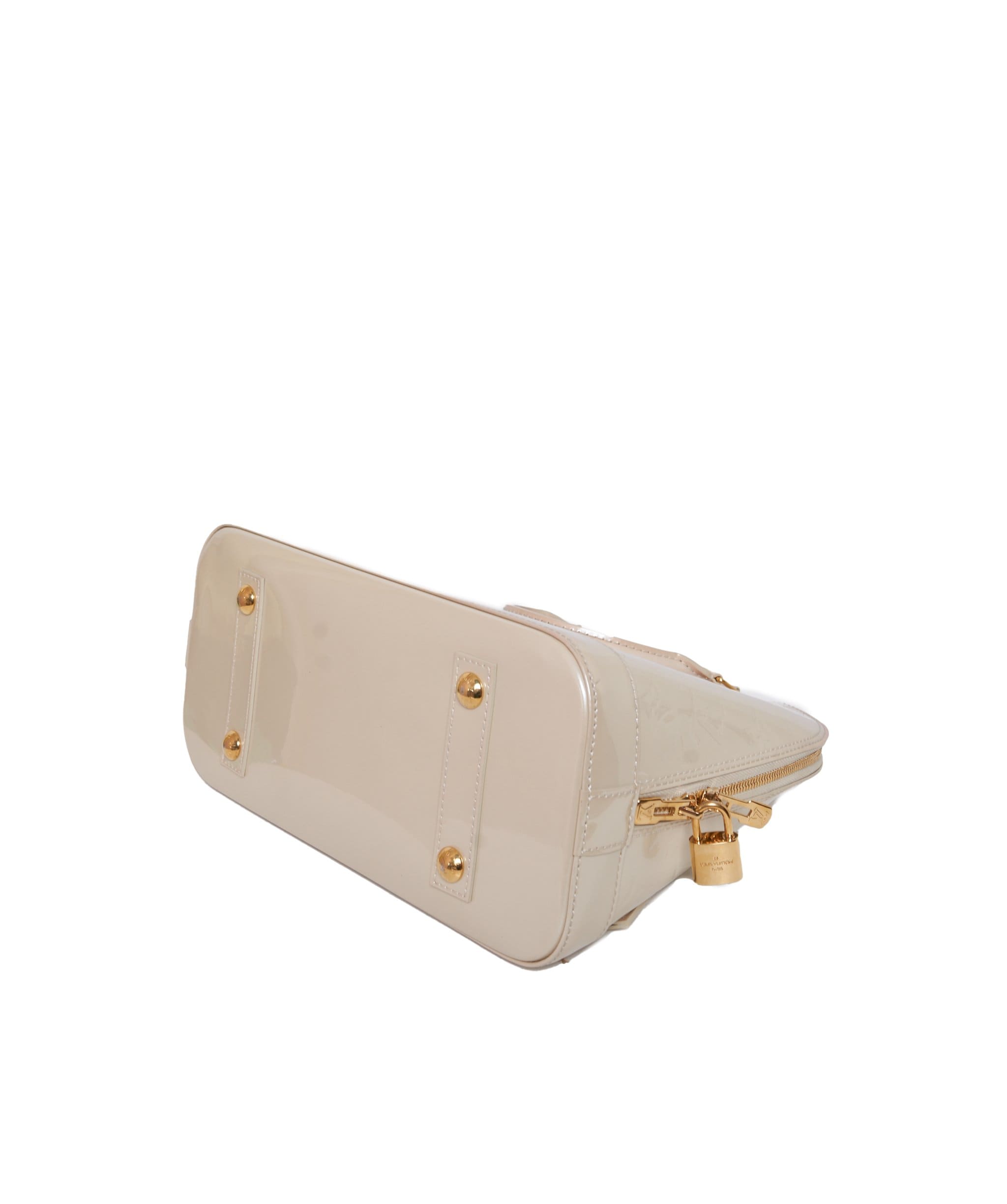 Louis Vuitton Louis Vuitton Vernis Alma MM Cream Bag   - ADL1233