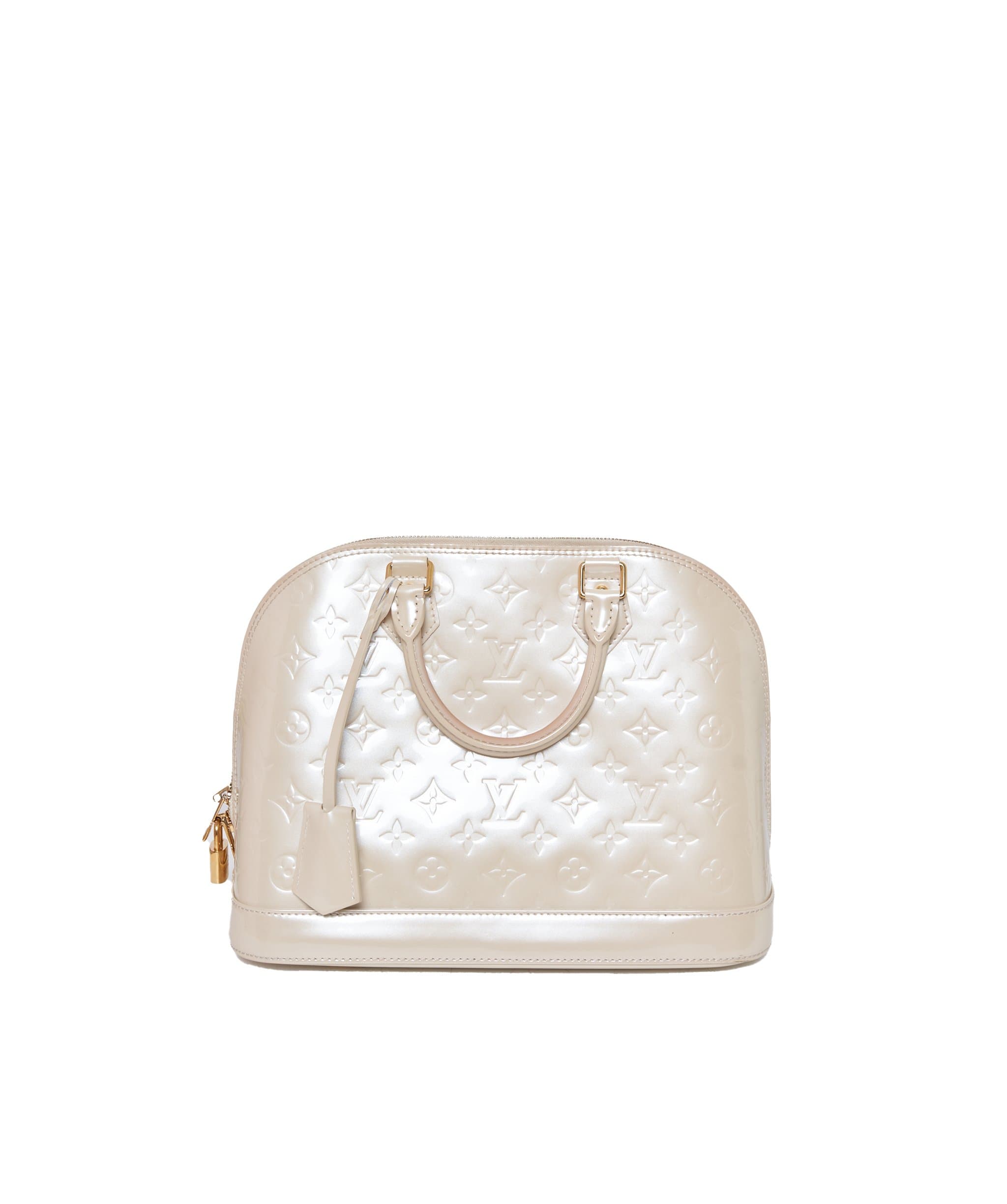 Louis Vuitton Louis Vuitton Vernis Alma MM Cream Bag   - ADL1233