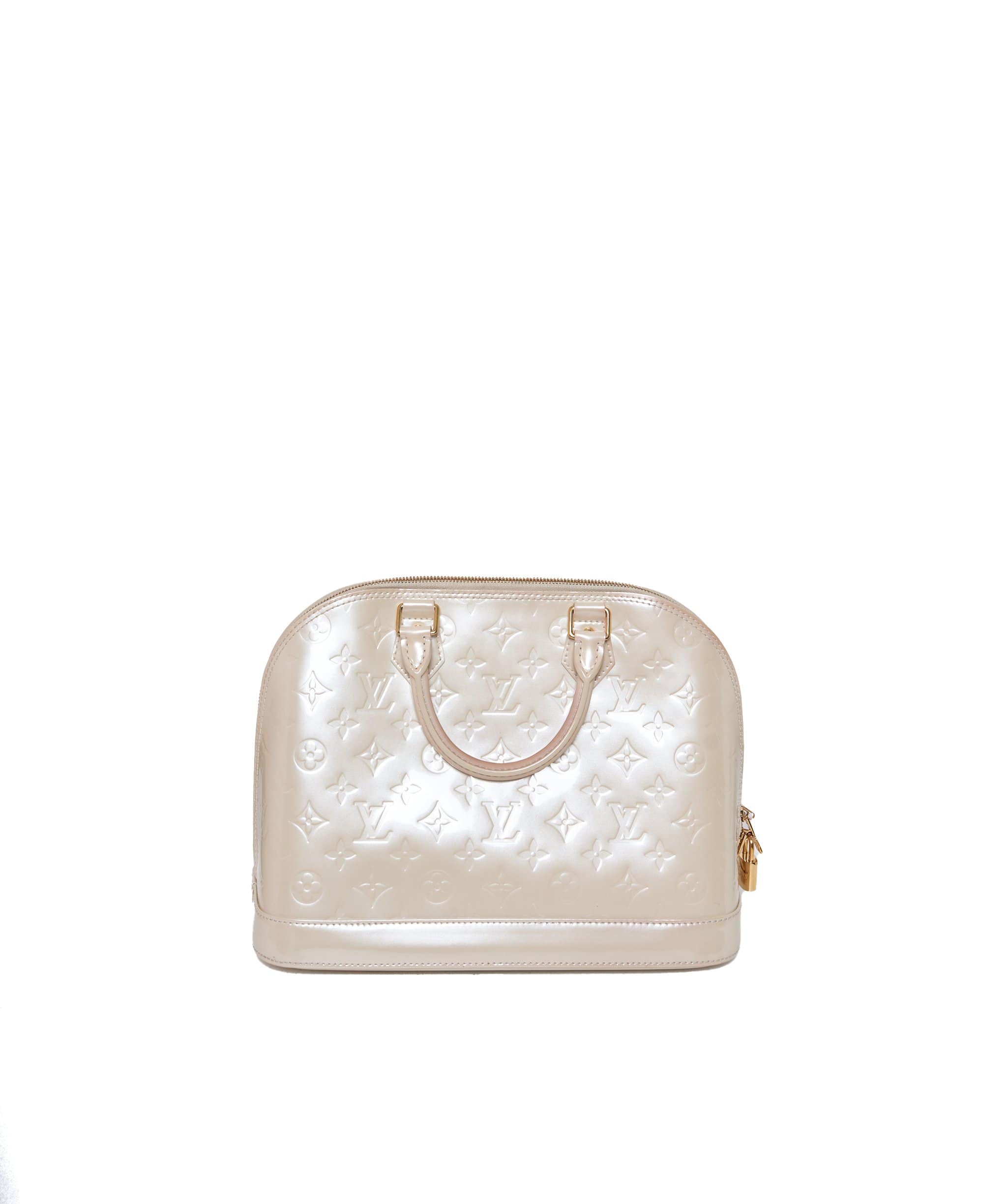 Louis Vuitton Louis Vuitton Vernis Alma MM Cream Bag   - ADL1233