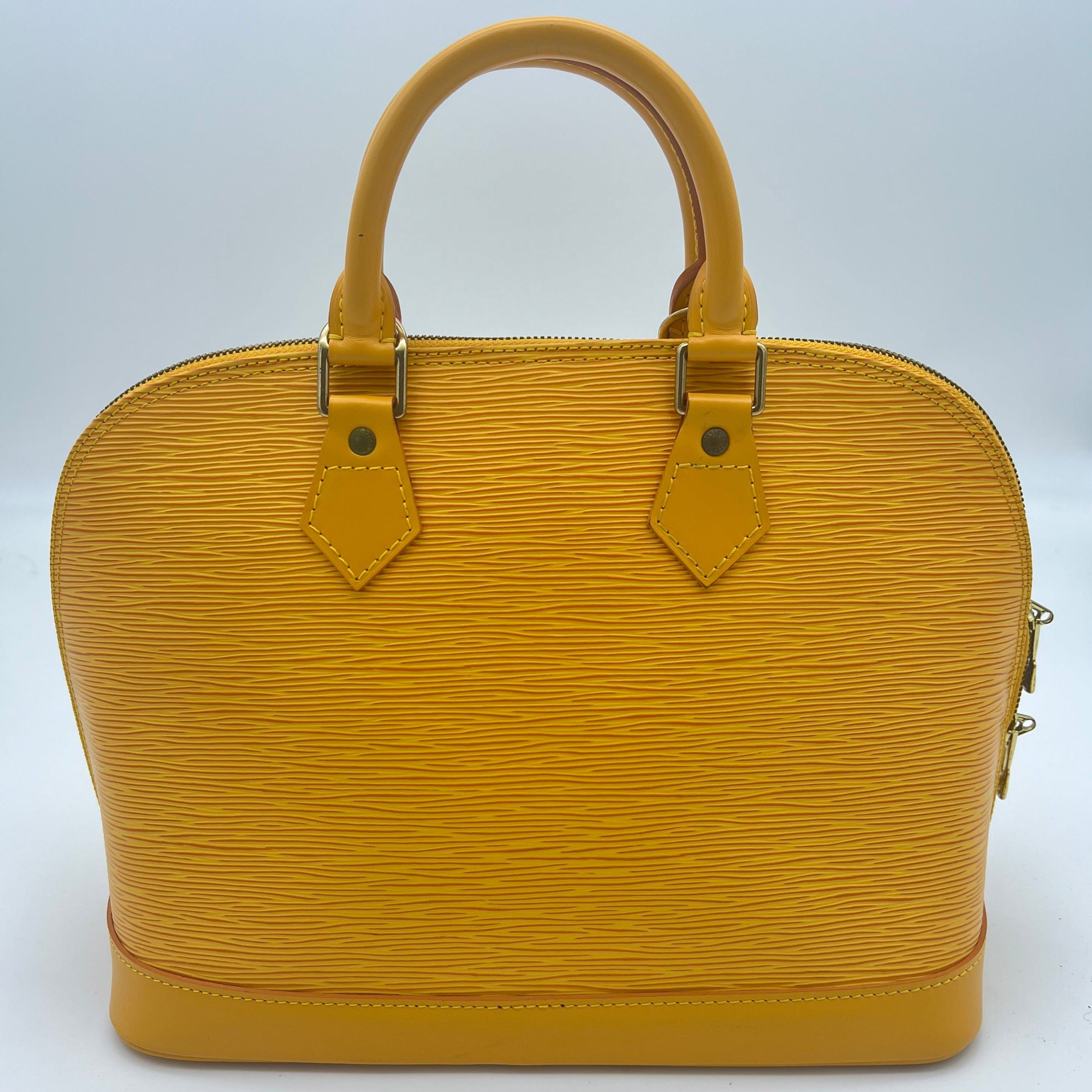 Louis Vuitton LV Epi Alma Handbag Yellow UIL1051