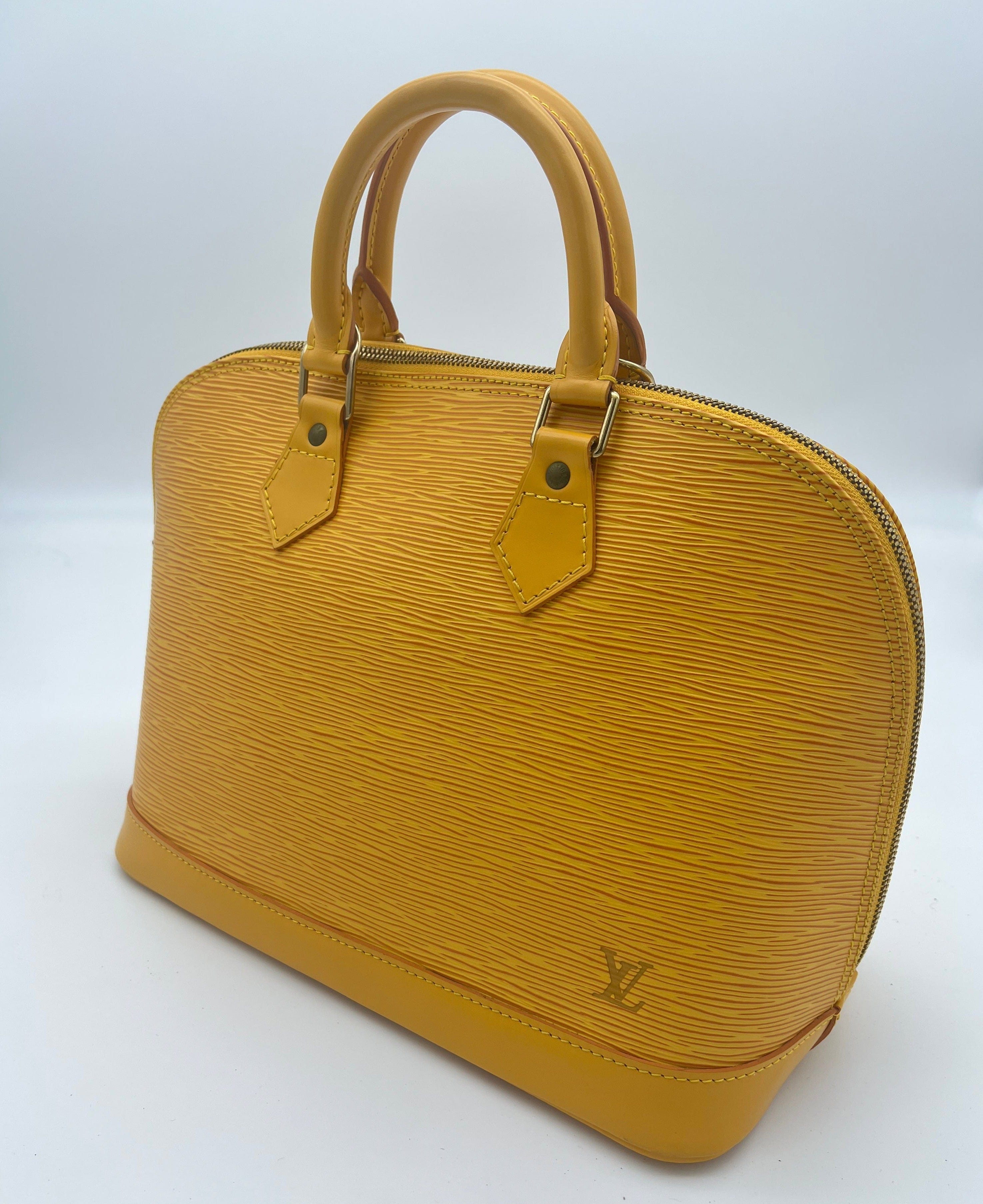 Louis Vuitton LV Epi Alma Handbag Yellow UIL1051