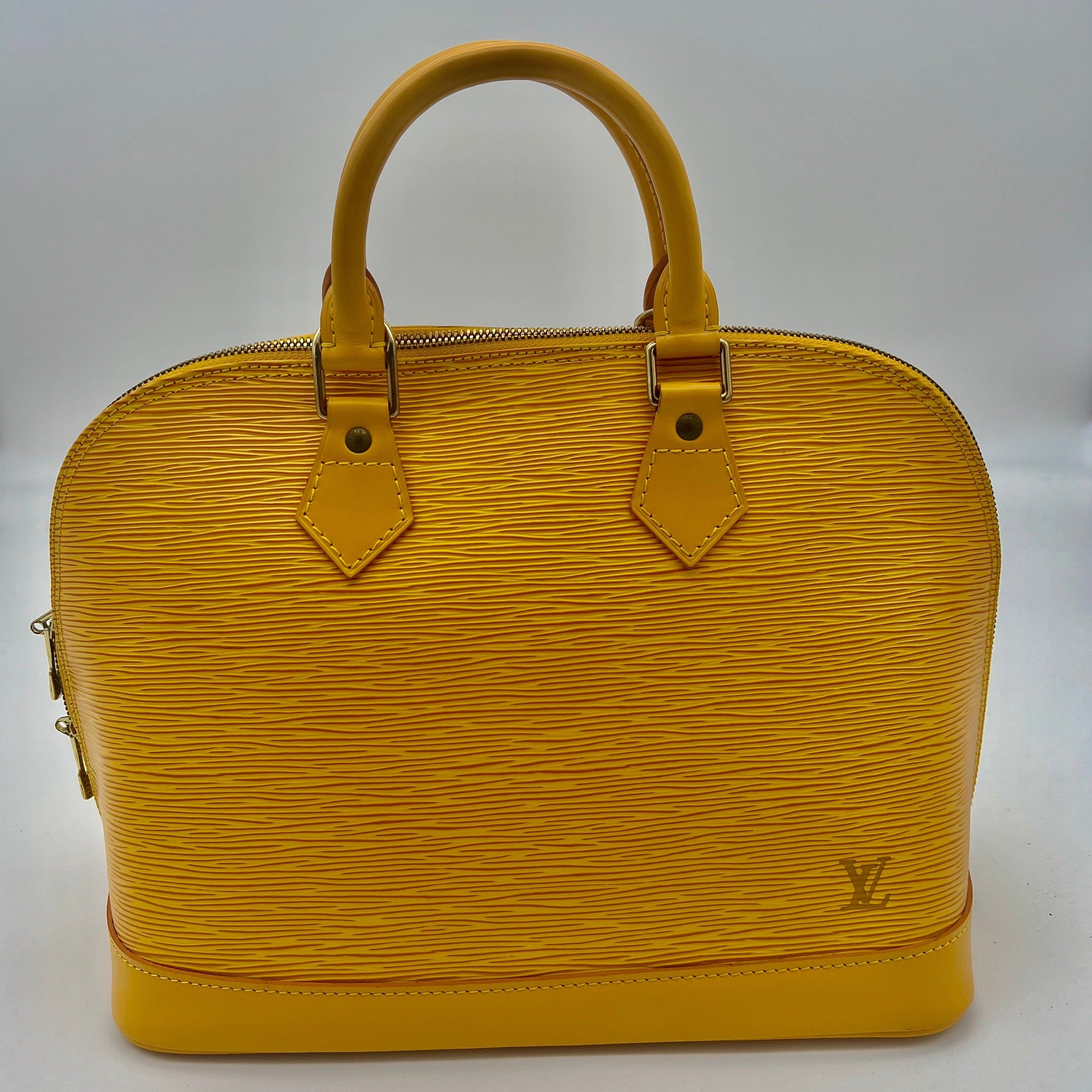 Louis Vuitton LV Epi Alma Handbag Yellow UIL1051