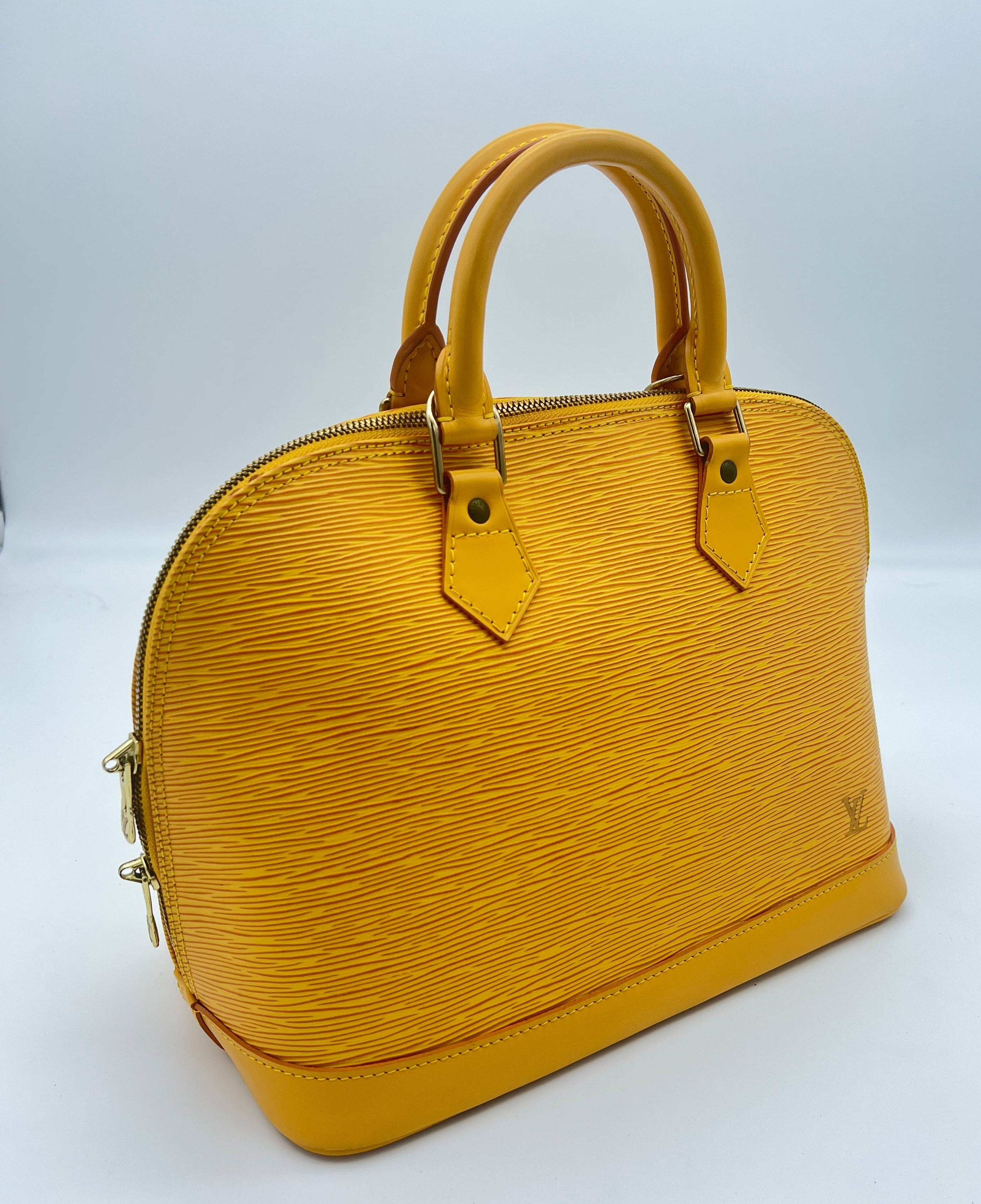 Louis Vuitton LV Epi Alma Handbag Yellow UIL1051