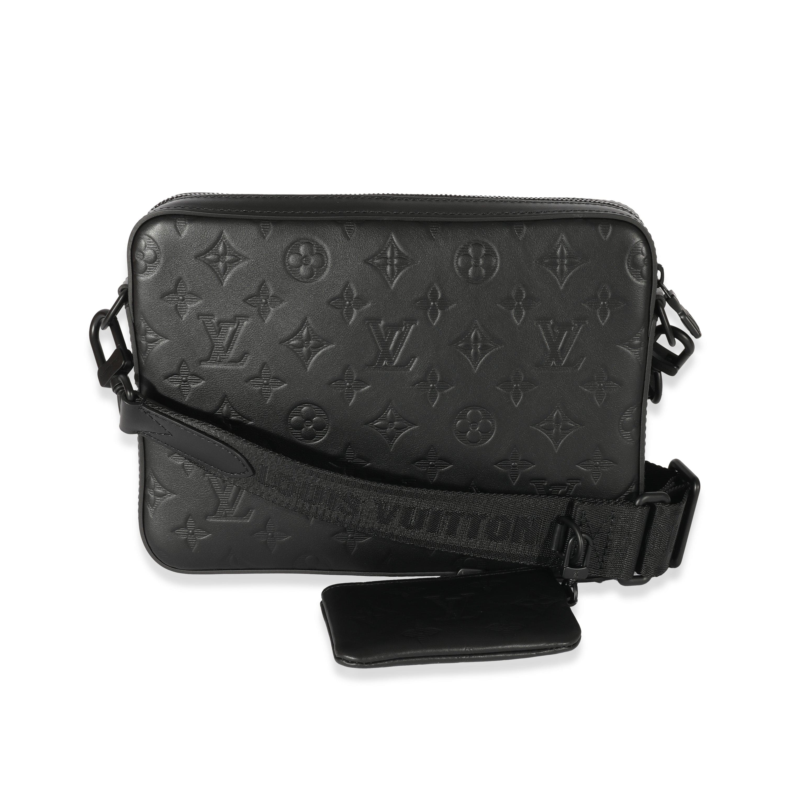 Louis Vuitton Louis Vuitton Black Shadow Monogram Shadow Duo Messenger