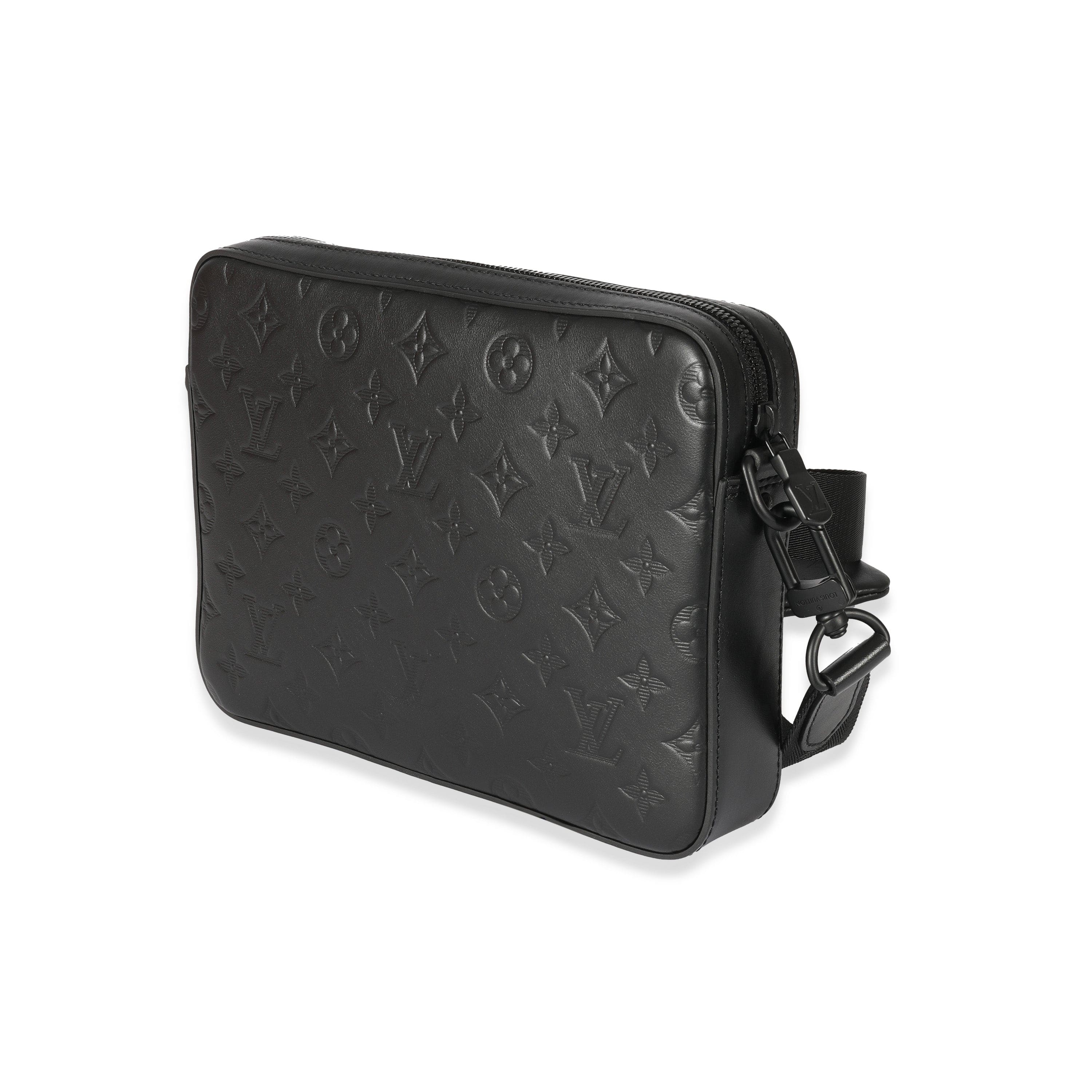 Louis Vuitton Louis Vuitton Black Shadow Monogram Shadow Duo Messenger