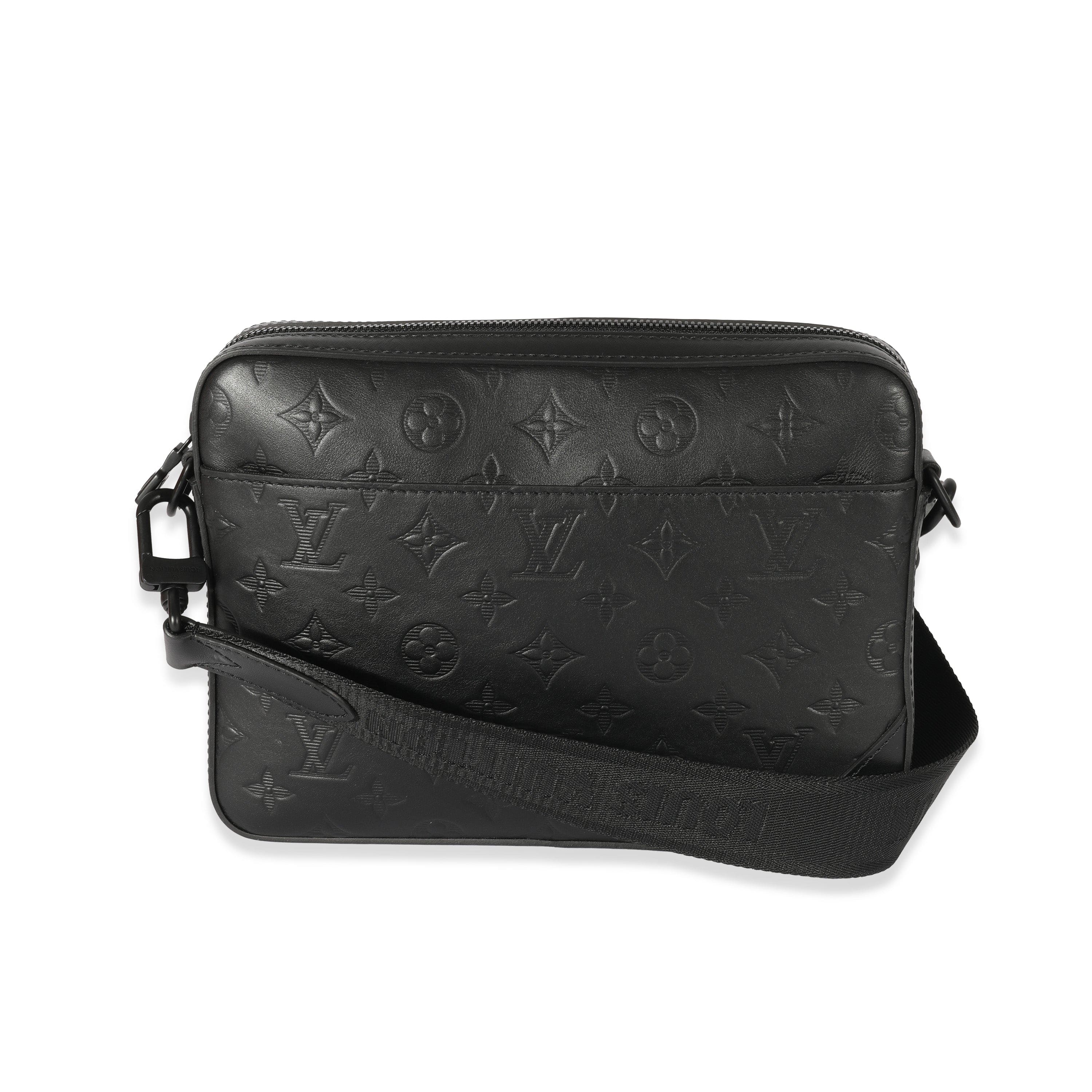 Louis Vuitton Louis Vuitton Black Shadow Monogram Shadow Duo Messenger