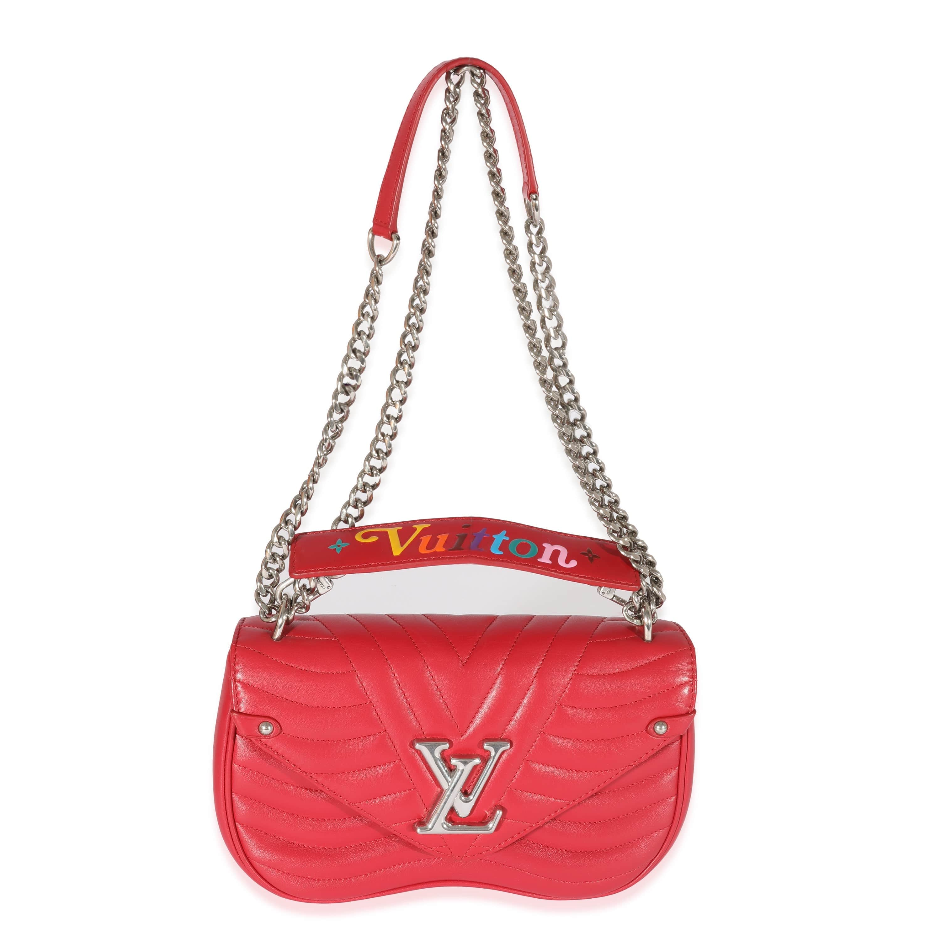 Louis Vuitton Louis Vuitton Red Leather New Wave Chain PM