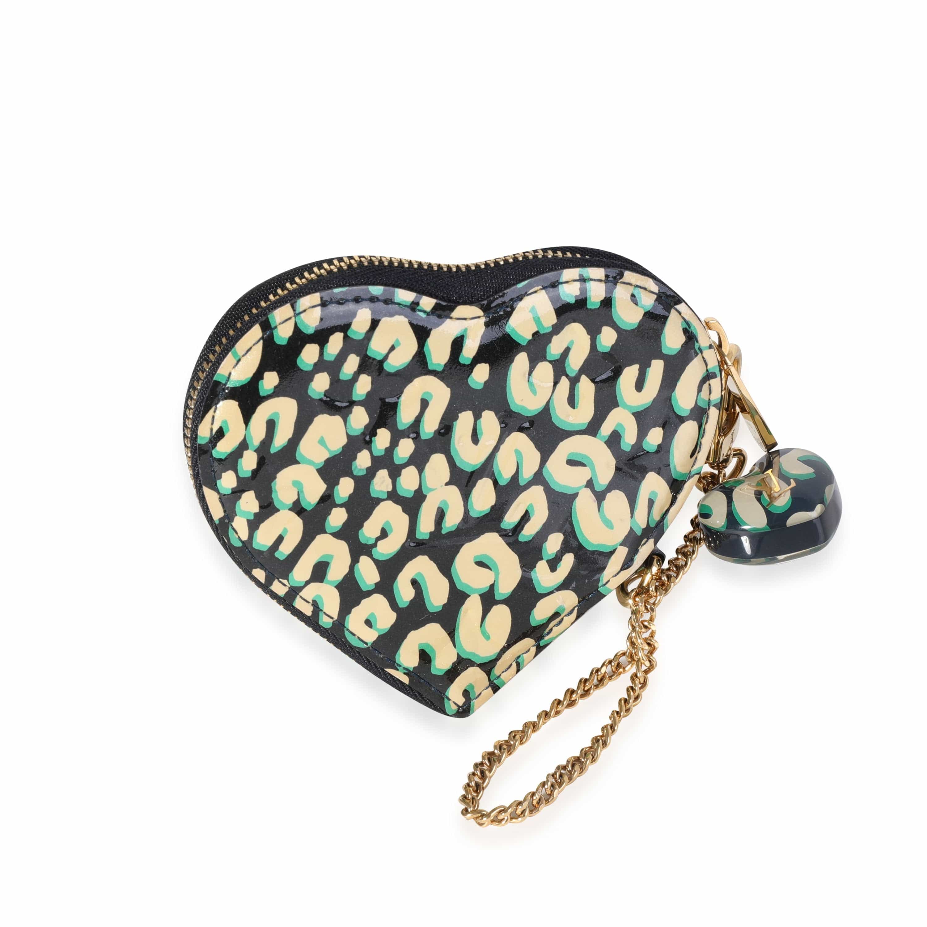 Louis Vuitton Louis Vuitton x Stephen Sprouse Bleu Infini Leopard Vernis Heart Coin Purse