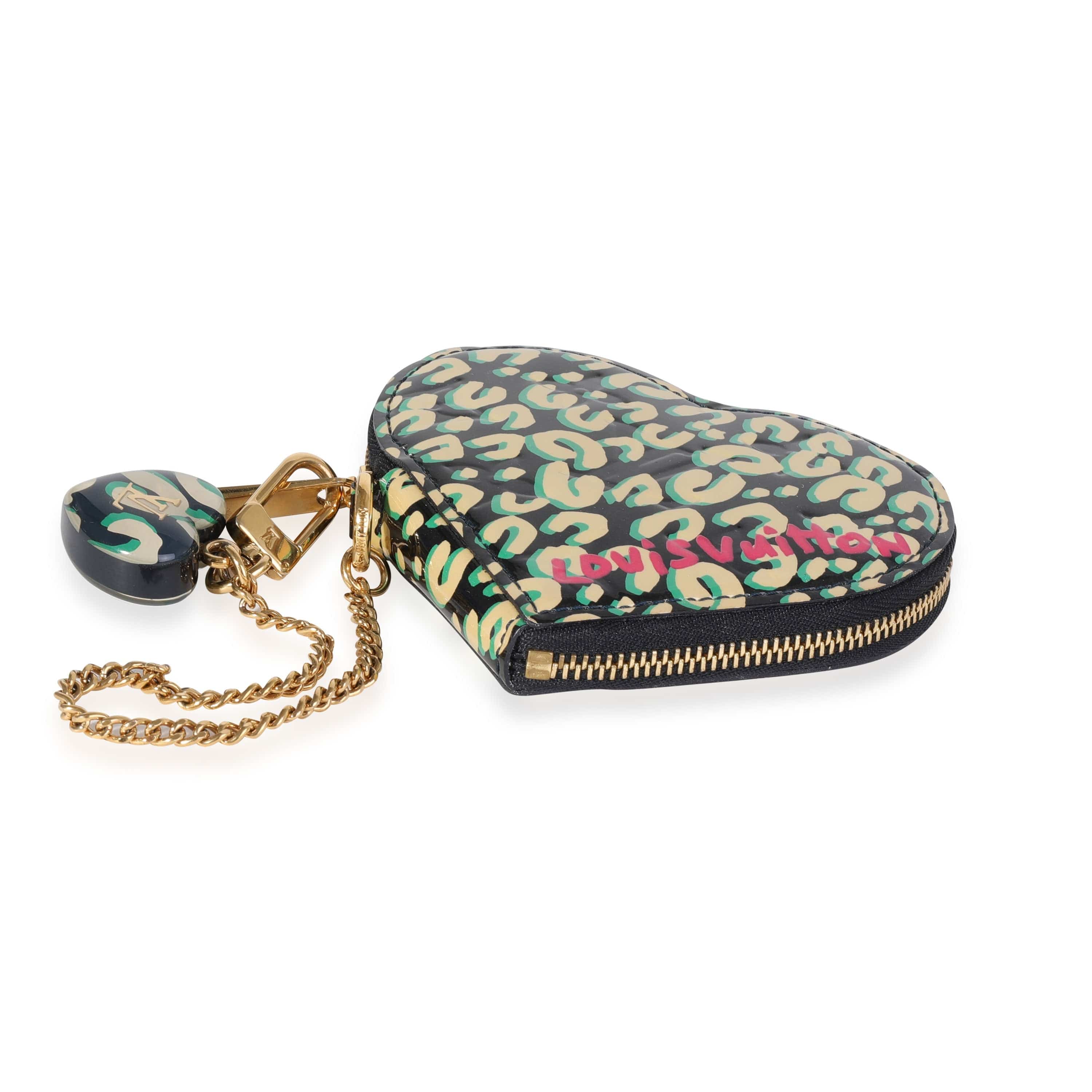 Louis Vuitton Louis Vuitton x Stephen Sprouse Bleu Infini Leopard Vernis Heart Coin Purse