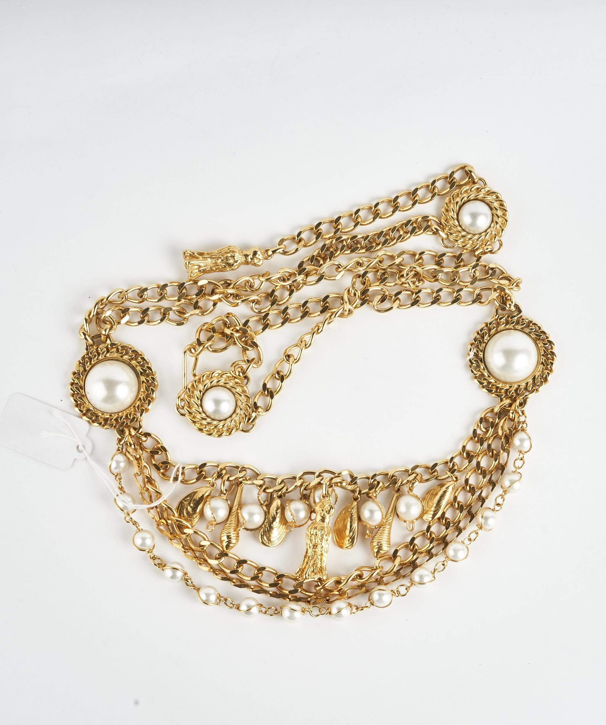 Luxury Promise Gold Pearl Seashell Belt