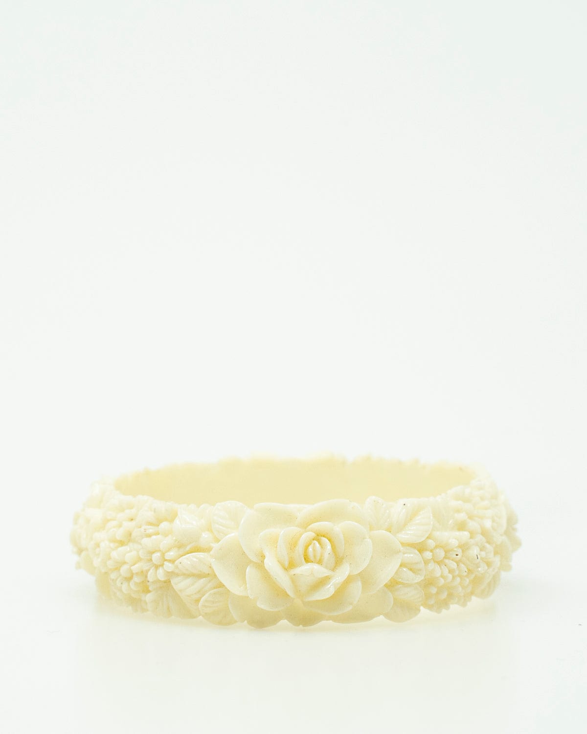 Luxury Promise Japanese Celluloid 1950s faux ivory small thin bangle - AWC1155