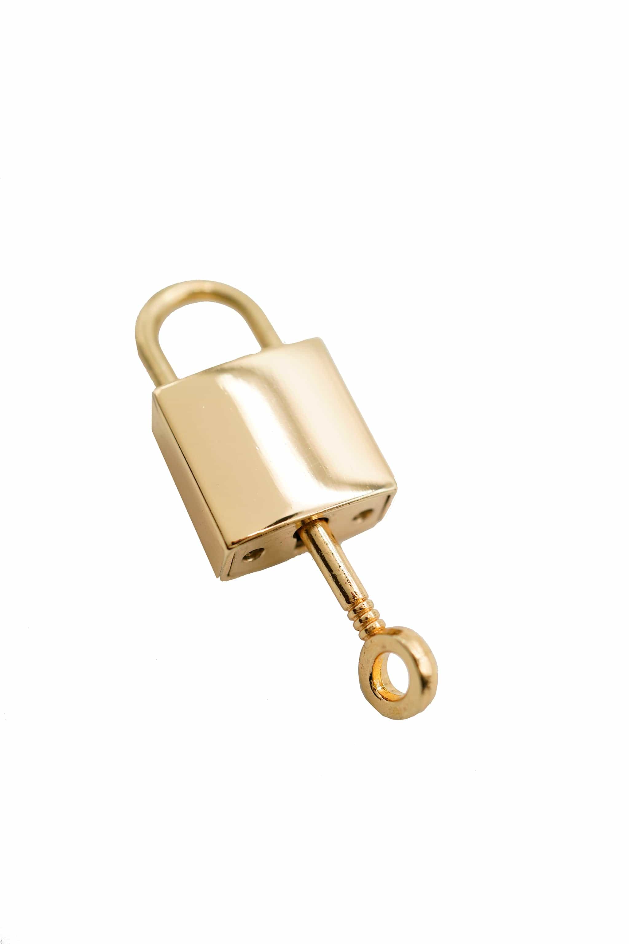 Luxury Promise Luxury Replica
 Gold Plain Padlock and key