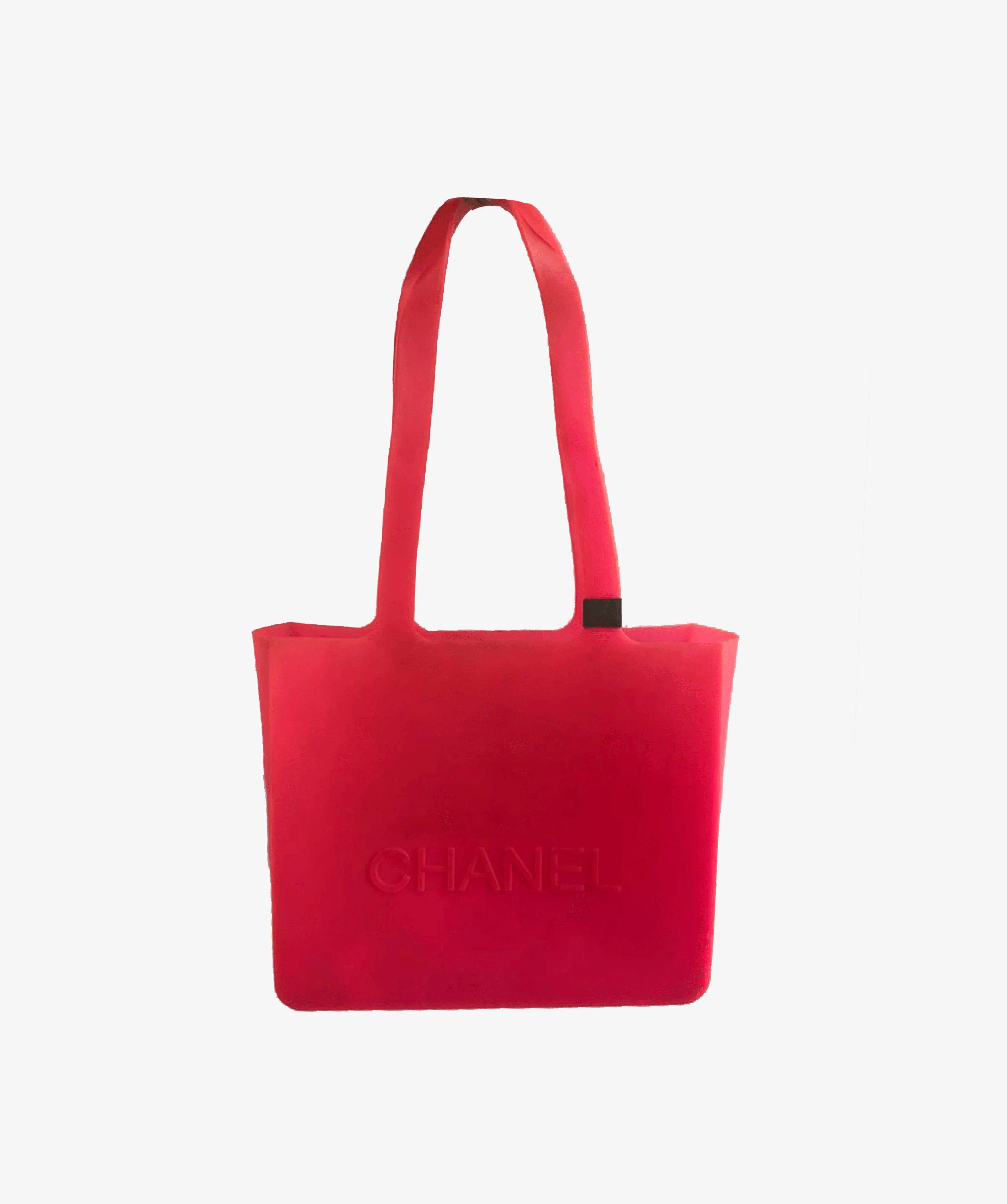 LuxuryPromise Chanel pink rubber tote bag