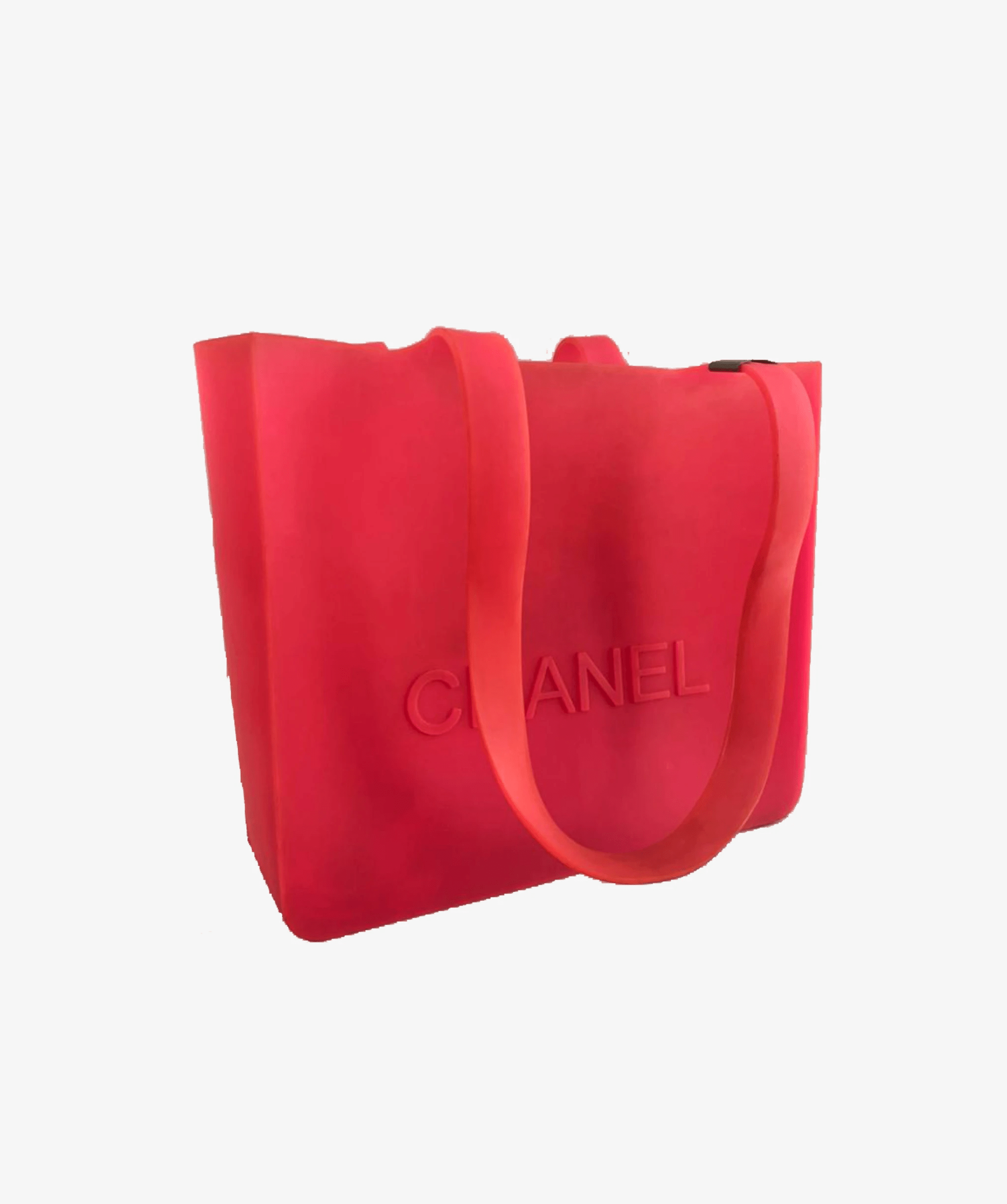 LuxuryPromise Chanel pink rubber tote bag