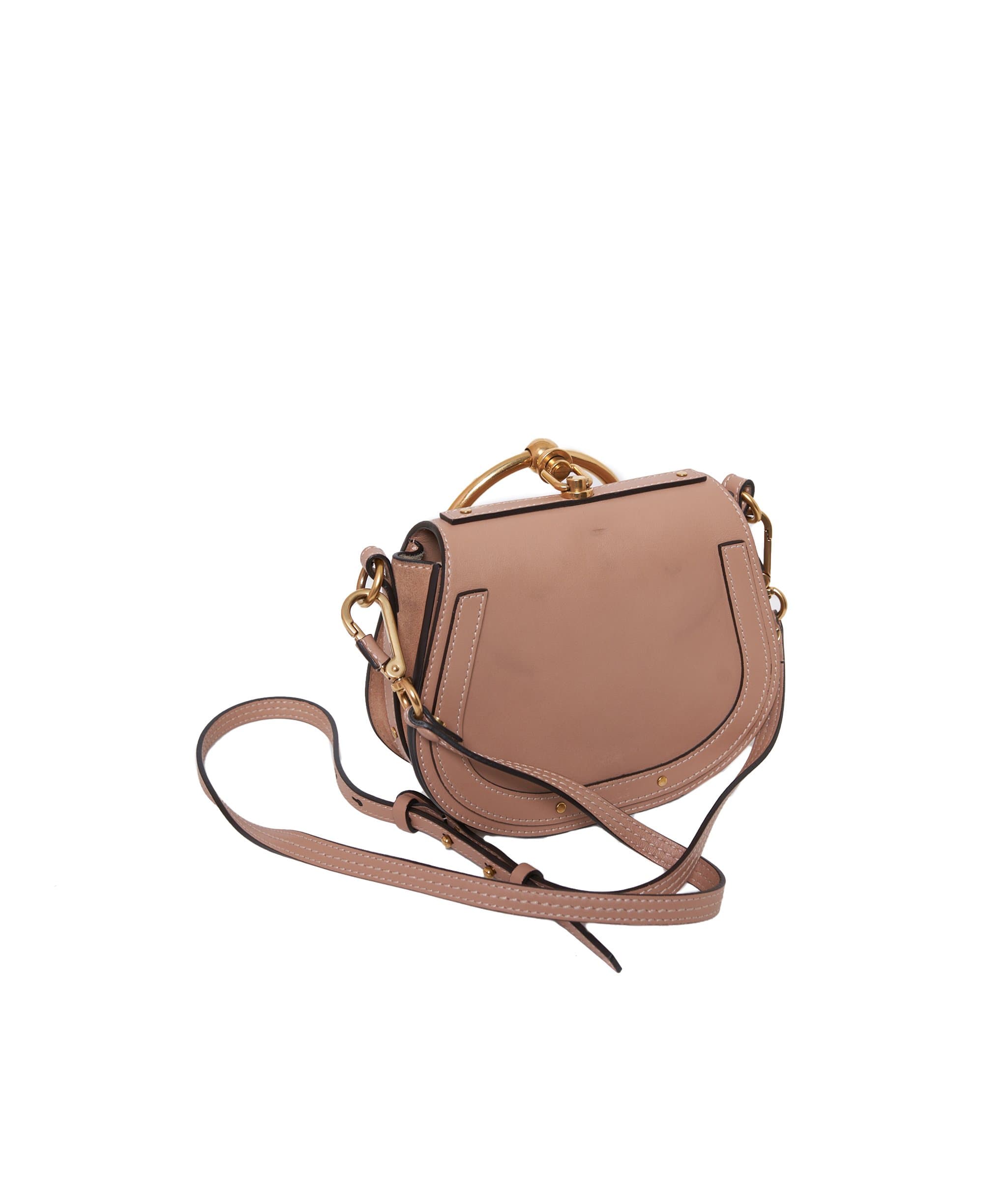 LuxuryPromise Chloe Beige Leather Nile Bag GHW - AGL1225