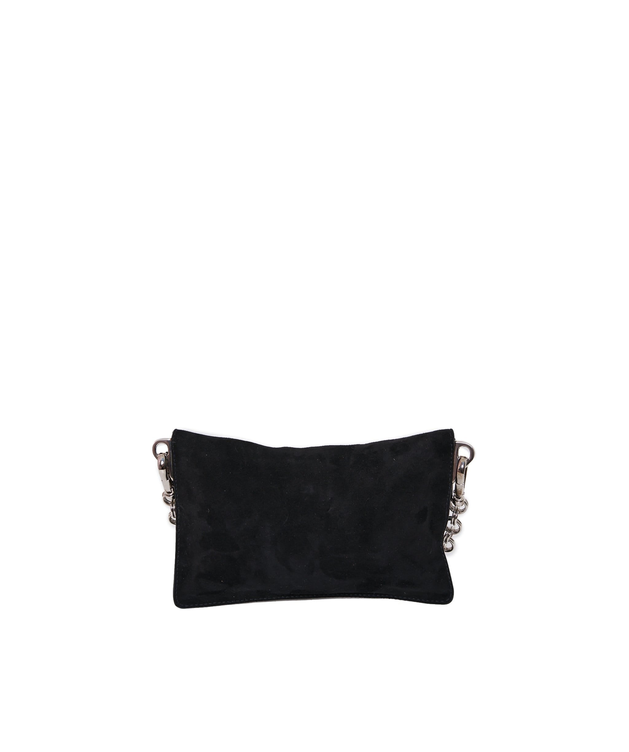 LuxuryPromise Prada Black Suede Pochette Chain Bag - AGL1231