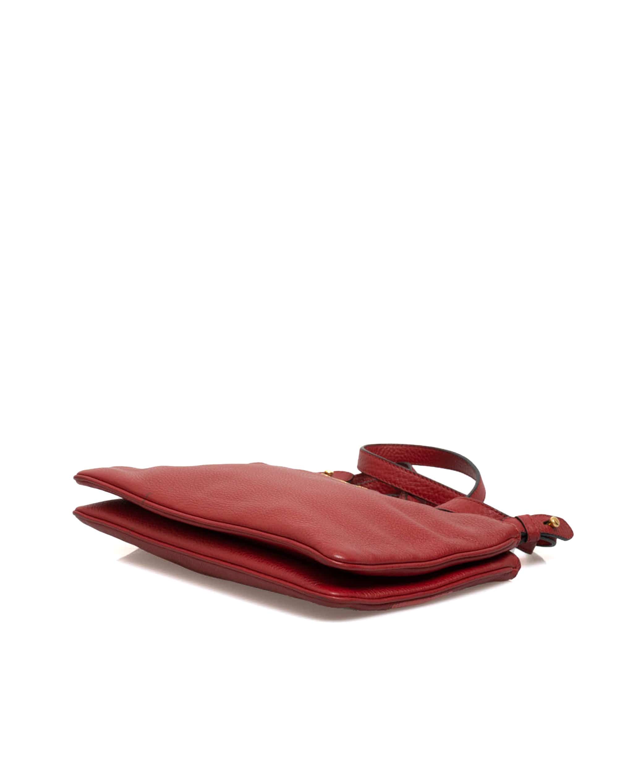 LuxuryPromise Prada Red Crossbody Leather Bag - ADL1619