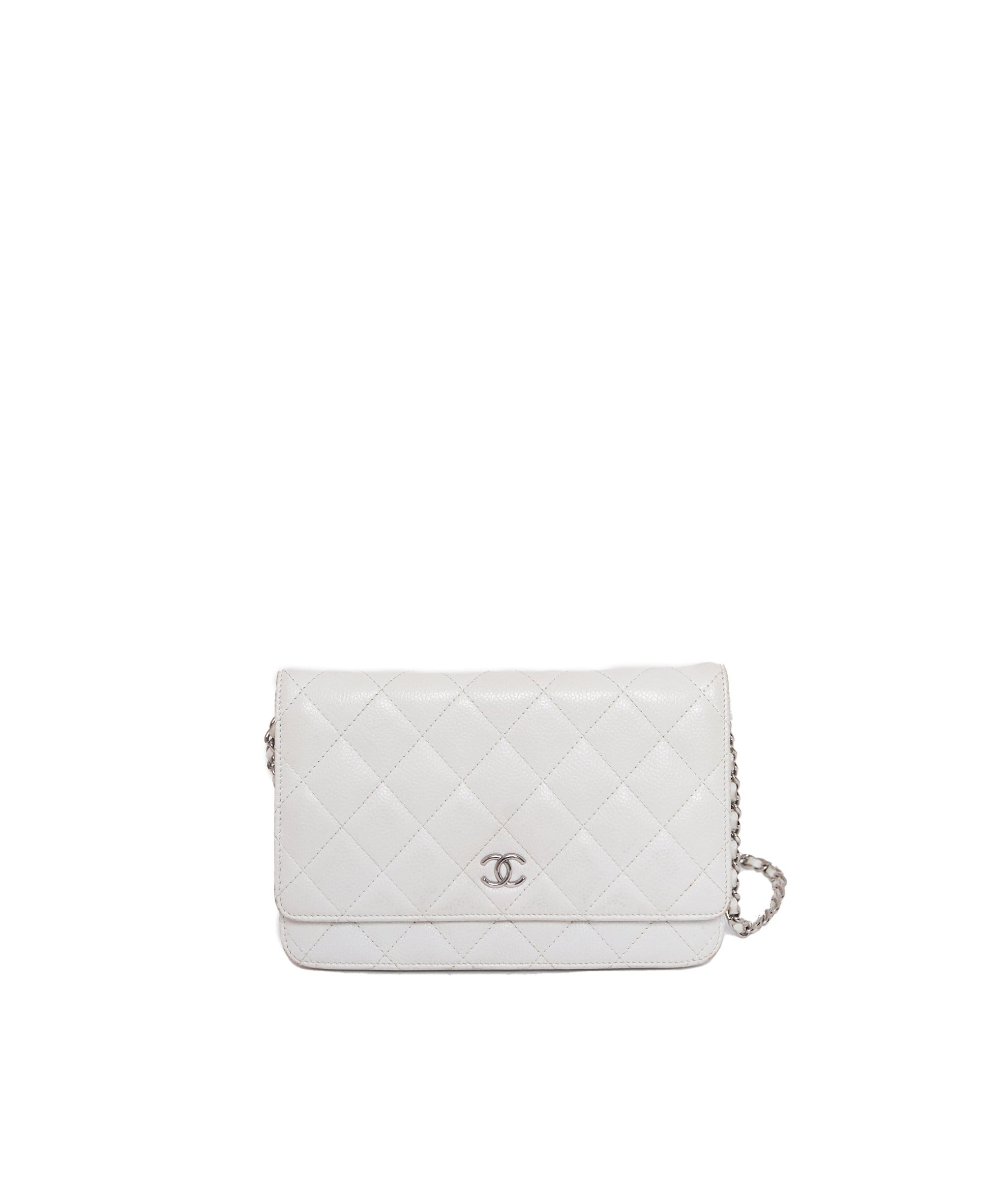 LuxuryPromise Chanel White Wallet on Chain Caviar - ASL1292