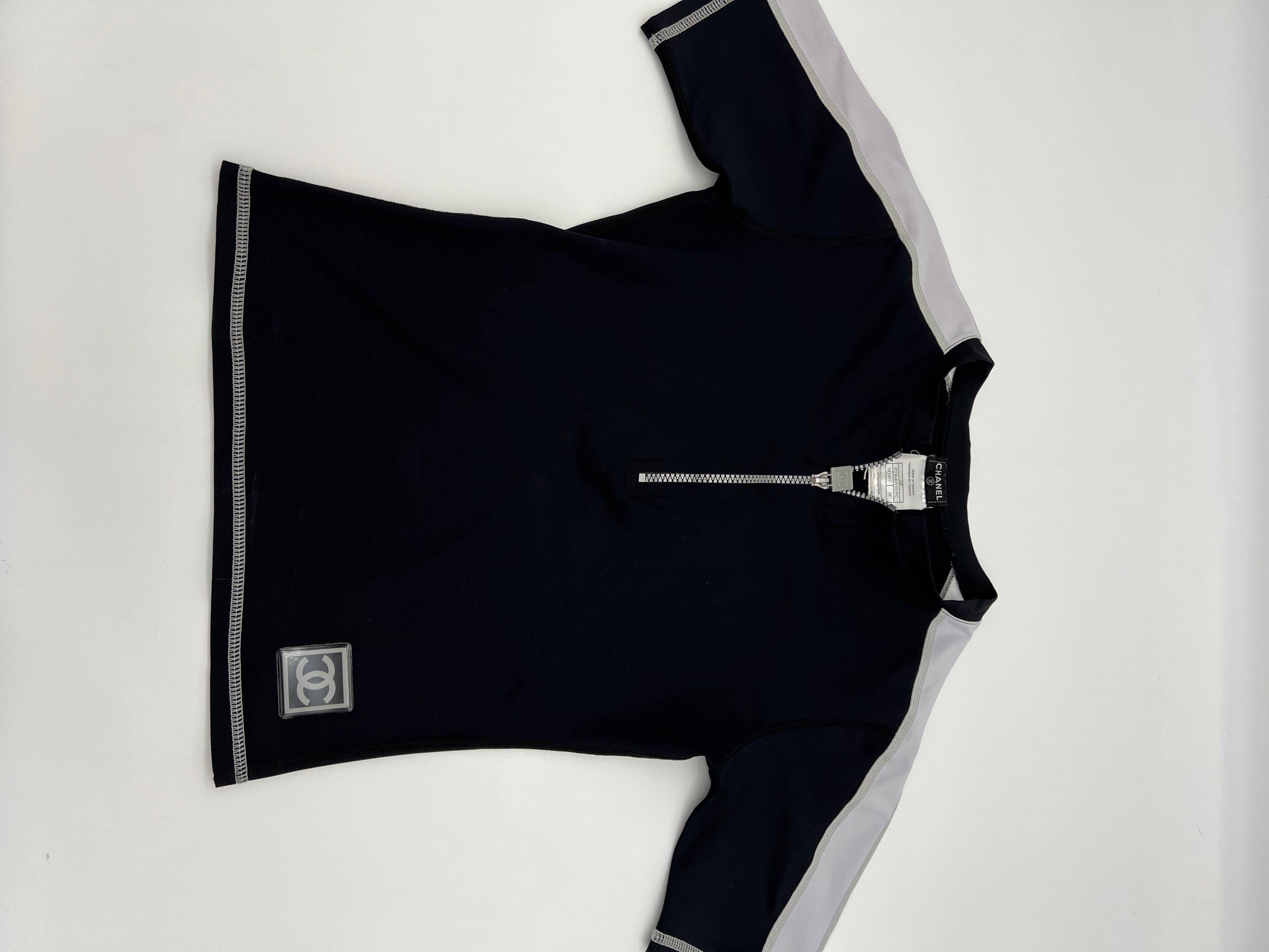 LuxuryPromise Chanel Sport 04P Half Zip Top Black UIL1007