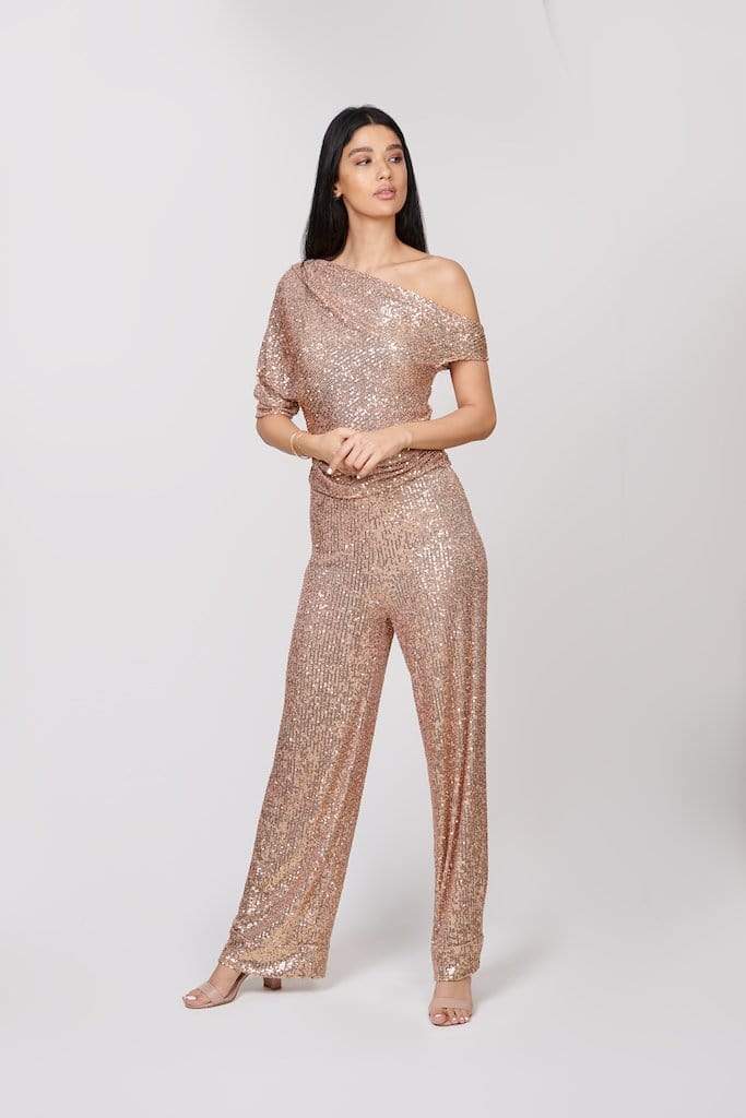 LuxuryPromise Sharis & Diba Glitz 2 Piece Top & Pants Set