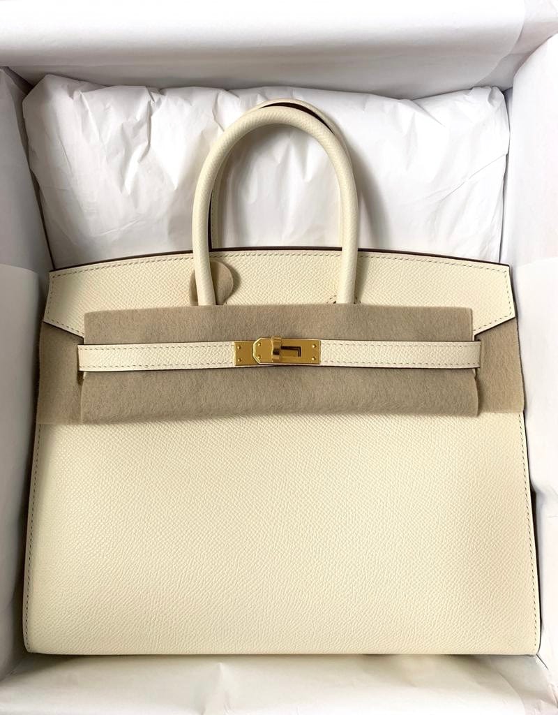 LuxuryPromise Hermès Birkin 25 Sellier Nata Epsom GHW SKL1276