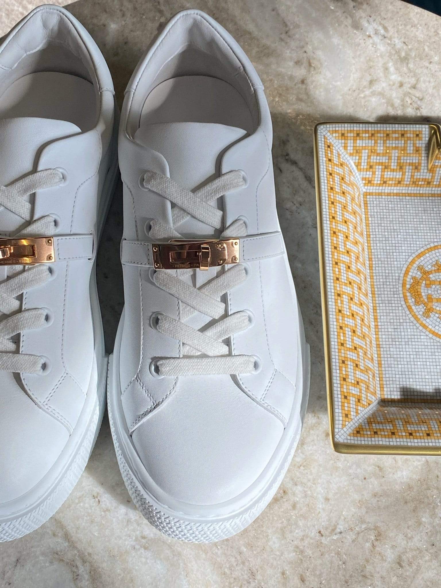 LuxuryPromise Hermes Kelly trainers white 40